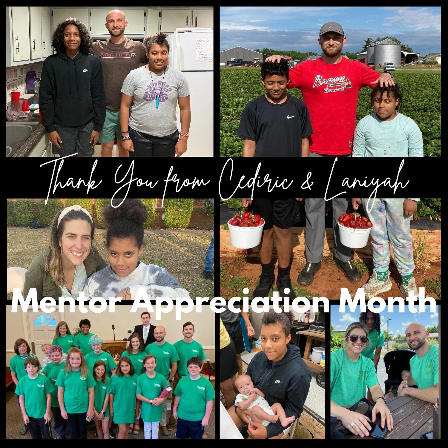 It wouldn't be Mentor Appreciation Month without hearing from some of our mentees who want to share their appreciation for their mentors...
"Im really thankful for Gillian and Jaron and everything they have done for me and my family. They didnt 