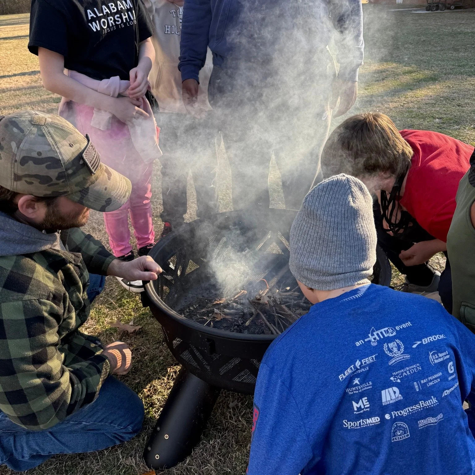 As part of our Jacob&rsquo;s Ladder Life Skills curriculum, Jeremy Mokler spent last week teaching some of our middle school students how to build a fire and practice proper fire safety. With cool air and curious hands, it was the perfect day to warm
