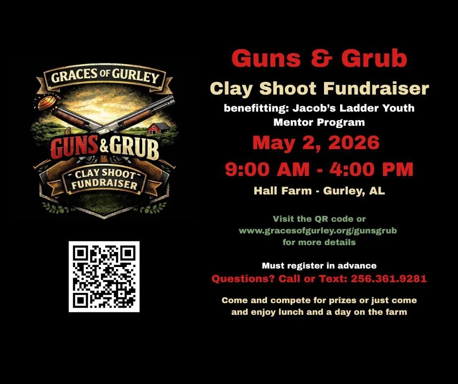 Support our Jacob&rsquo;s Ladder Youth Mentor Program by registering today for our Guns &amp; Grub Clay Shoot Fundraiser! 🎯
It&rsquo;s going to be a fun day for a great cause. Grab some friends or ask your company to sponsor a 4-person team and comp