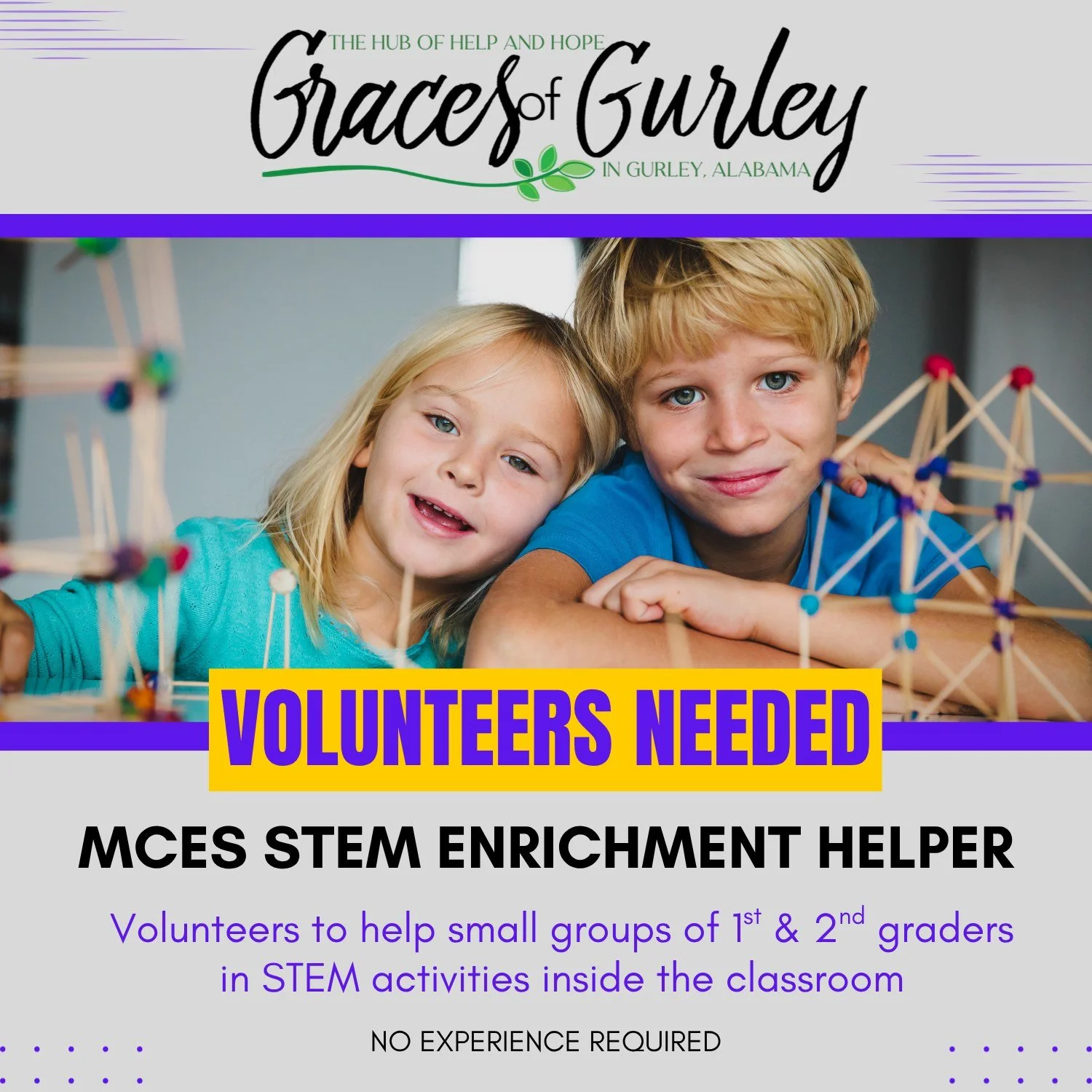 ✨ VOLUNTEERS NEEDED! ✨
Madison County Elementary is launching a new enrichment pilot program for 1st &amp; 2nd grade students who are at or above grade level&mdash;and we need your help!
This program gives students a break from screens and replaces i