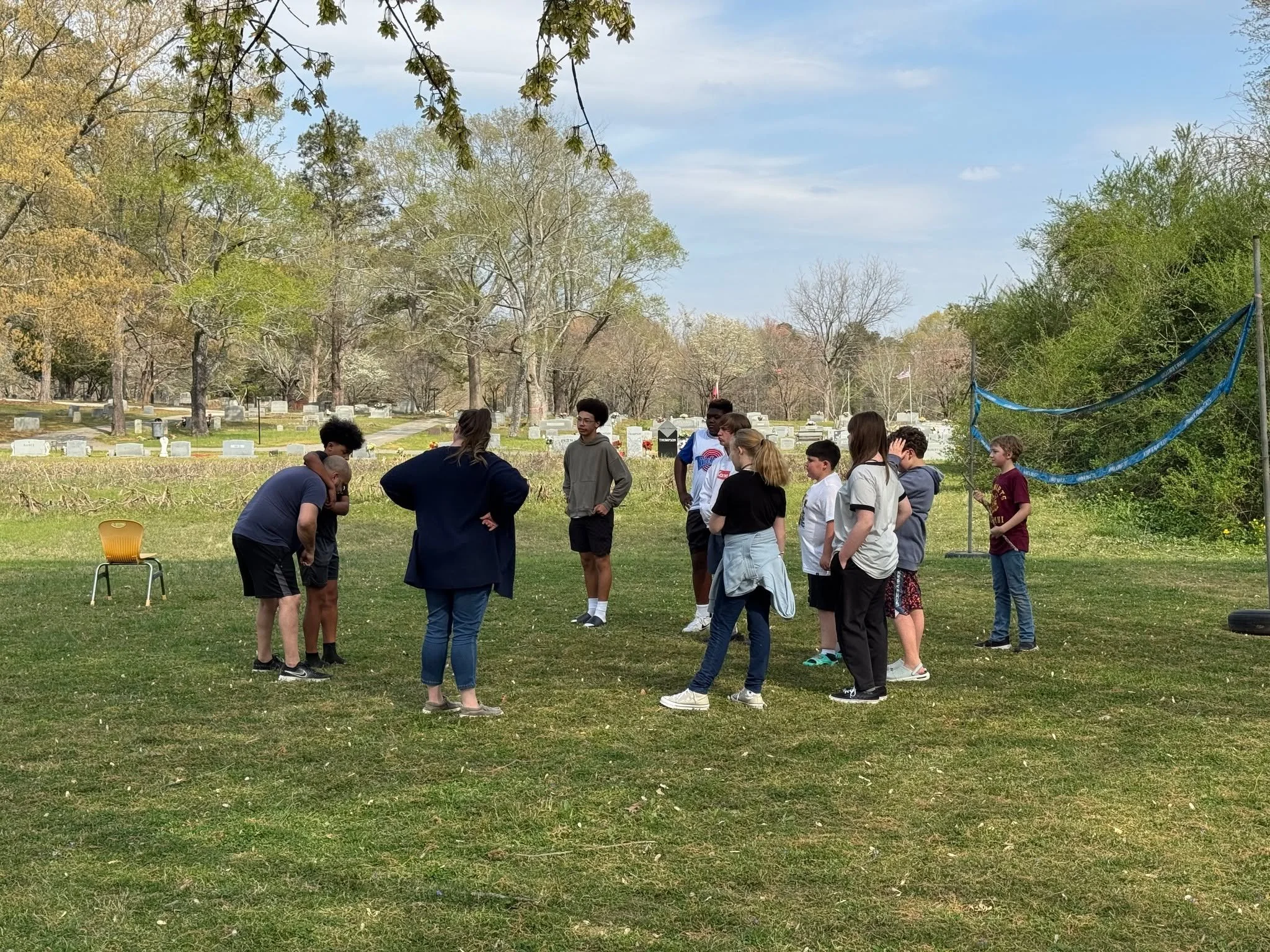 Most of our gatherings focus on Bible study, character development, and life skills&mdash;but every now and then, we mix in a little extra fun!
This week, Mr. Seth Spratlin, owner of Pirate BJJ, taught our students a few basic Jiu-Jitsu moves to help