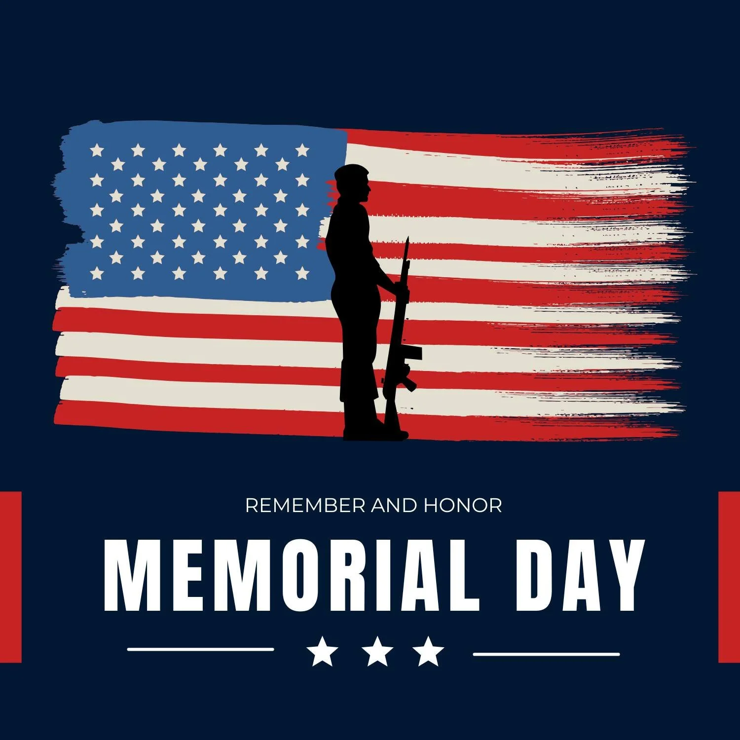 We will be closed today to remember those who fought for our freedom.