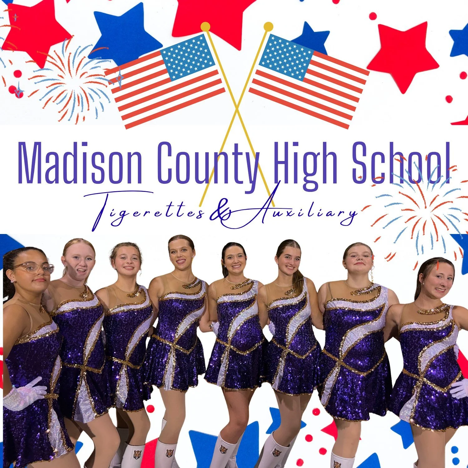 🇺🇸 GURLEY BUGGY DERBY&hellip; Meet the Contestants! 🛒✨
#1: The Madison County High School Band Auxiliary
🎶 Theme: AMERICA 🇺🇸
Celebrating our nation&rsquo;s 250th Anniversary with red, white, blue, and plenty of school spirit!
If you&rsquo;ve so