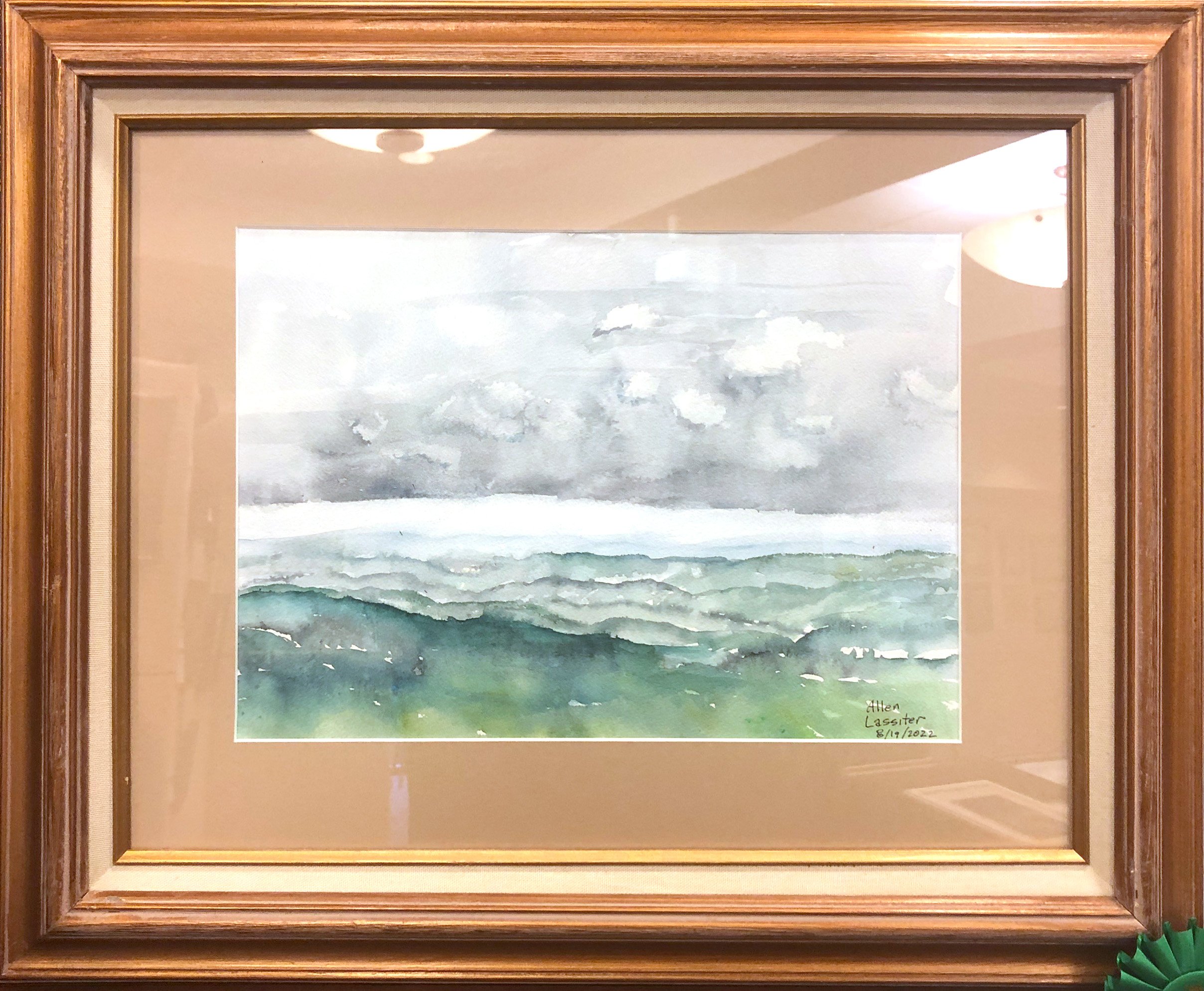 5th: Allen Lassiter, "View from the Blowing Rock - Large". Watercolor.