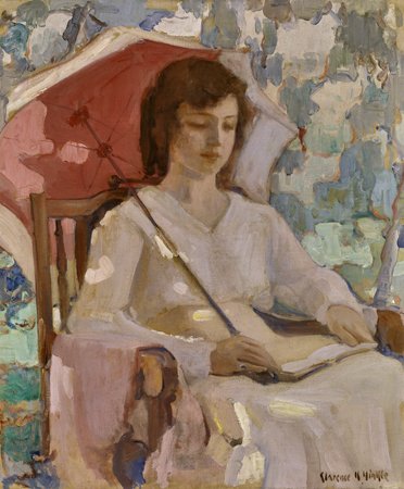  Clarence Hinkle, Quiet Pose, c. 1918, Oil on canvas, 36 x 30 inches. Gift of Class of Winter 1929, Collection of Gardena High School Student Body. Image courtesy of the Gardena High School Art Collection, LLC. 