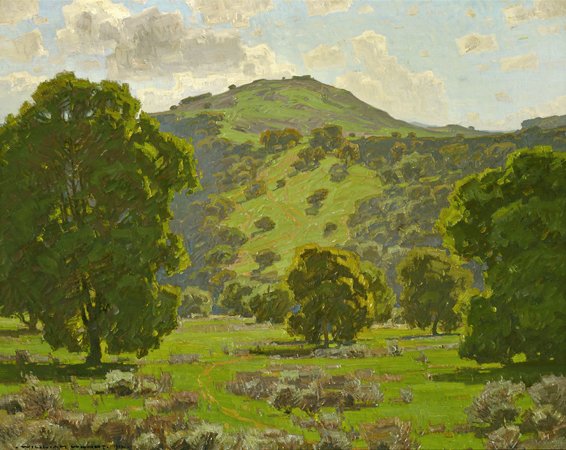  William Wendt, Along the Arroyo Seco, 1912, Oil on canvas, 40 x 50 inches. Gift of Class of Summer 1924, Collection of Gardena High School Student Body. Image courtesy of the Gardena High School Art Collection, LLC. 