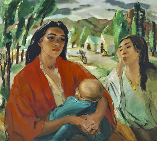  Loren Roberta Barton, Day’s End, c. 1947, Oil on canvas, 36 x 40 inches. Gift of Class of Summer 1947, Collection of Gardena High School Student Body. Image courtesy of the Gardena High School Art Collection, LLC. 