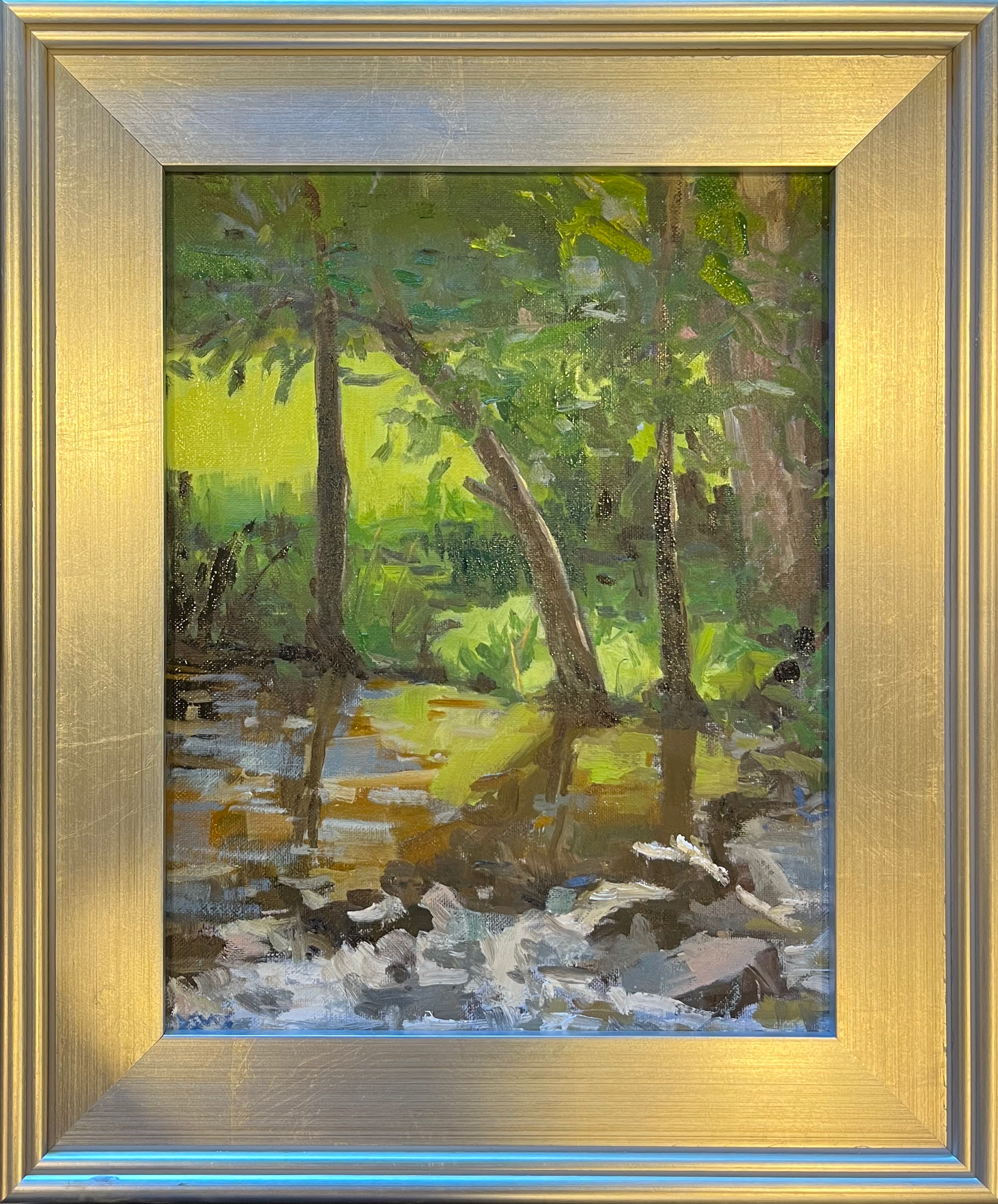 Deborah Sams Price Park Stream Oil on Canvas 11x14.png