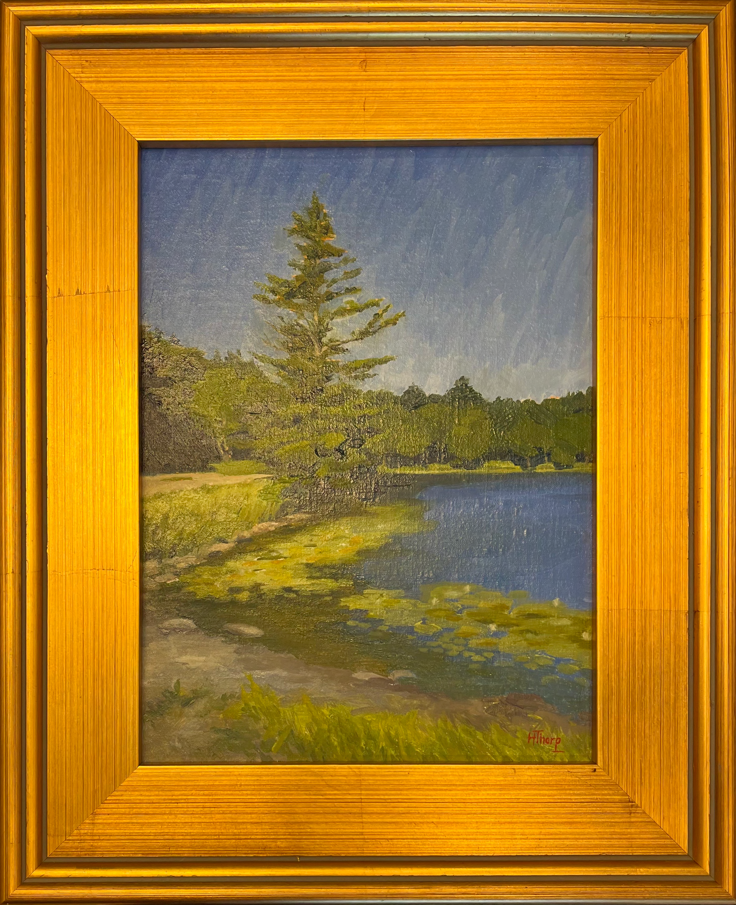 Hayley Thorp Bass Lake in August oil on linen.png