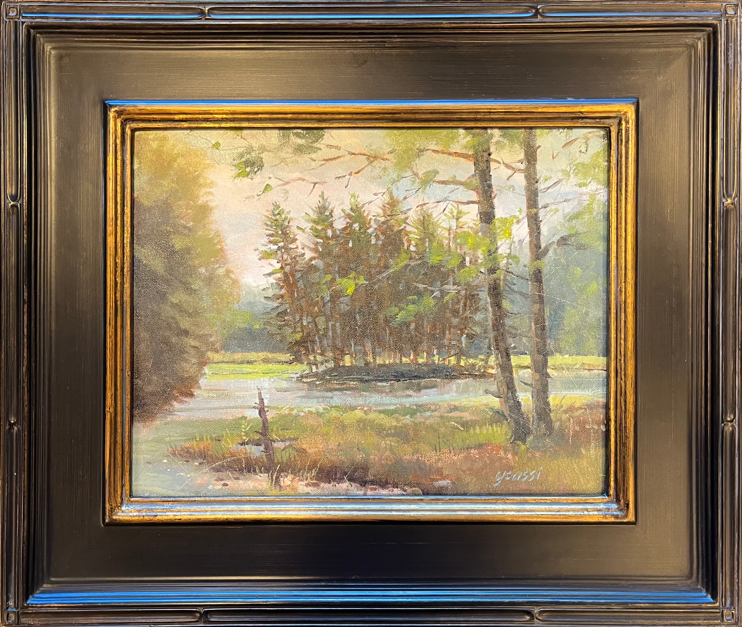 John Youssi Back Bay at Bass Lake Oil on Canvas.png