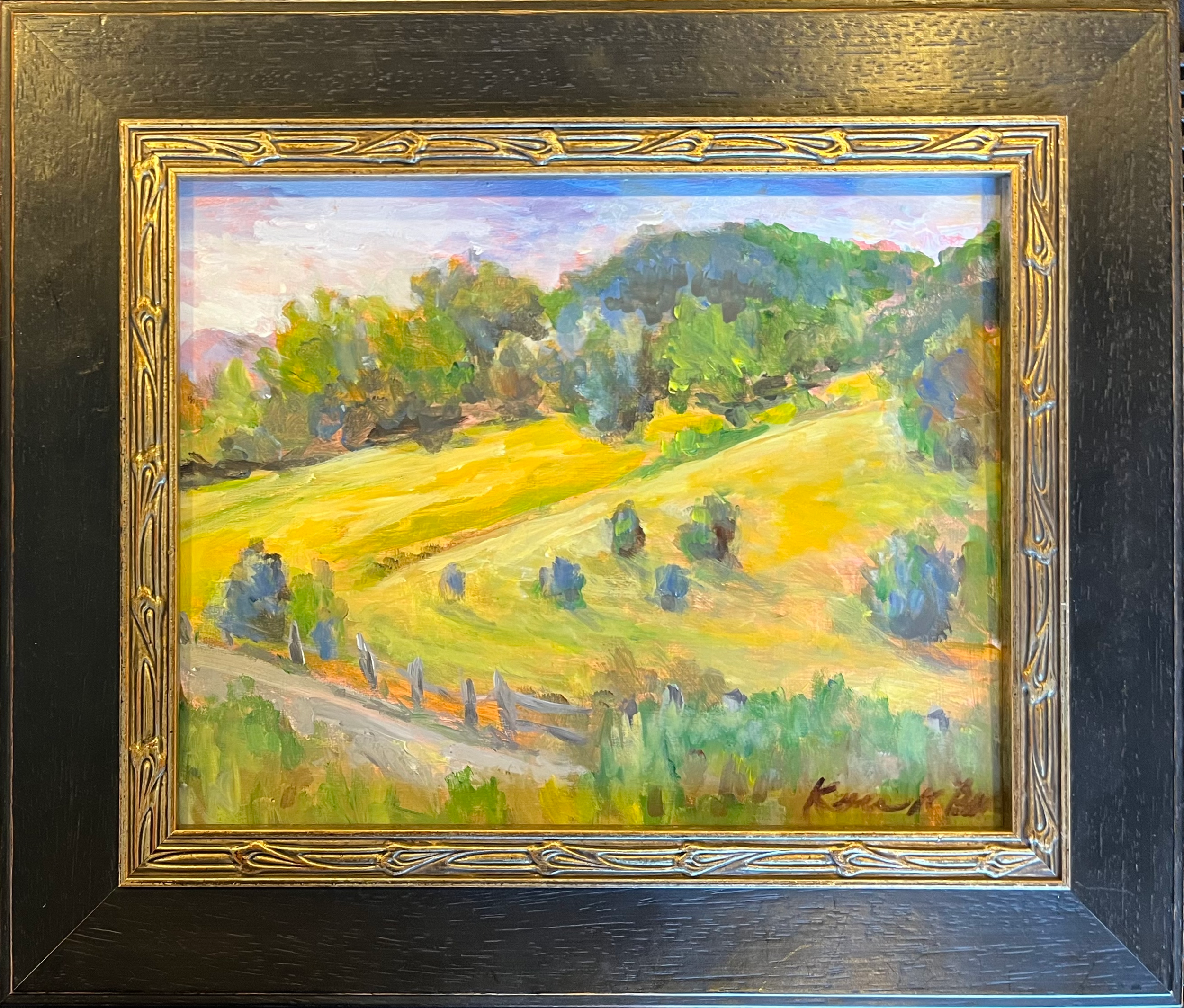 Karen Keil Brown The Pasture by Cone Manor oil 12x10.png