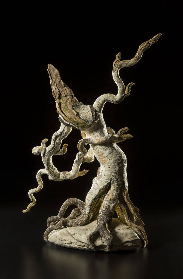  Eric Serritella,  Onwards &amp; Upwards , 2019, ceramic, 32 x 23 x 12 in. On loan from the artist studio. Photo: Jason Dowdle 