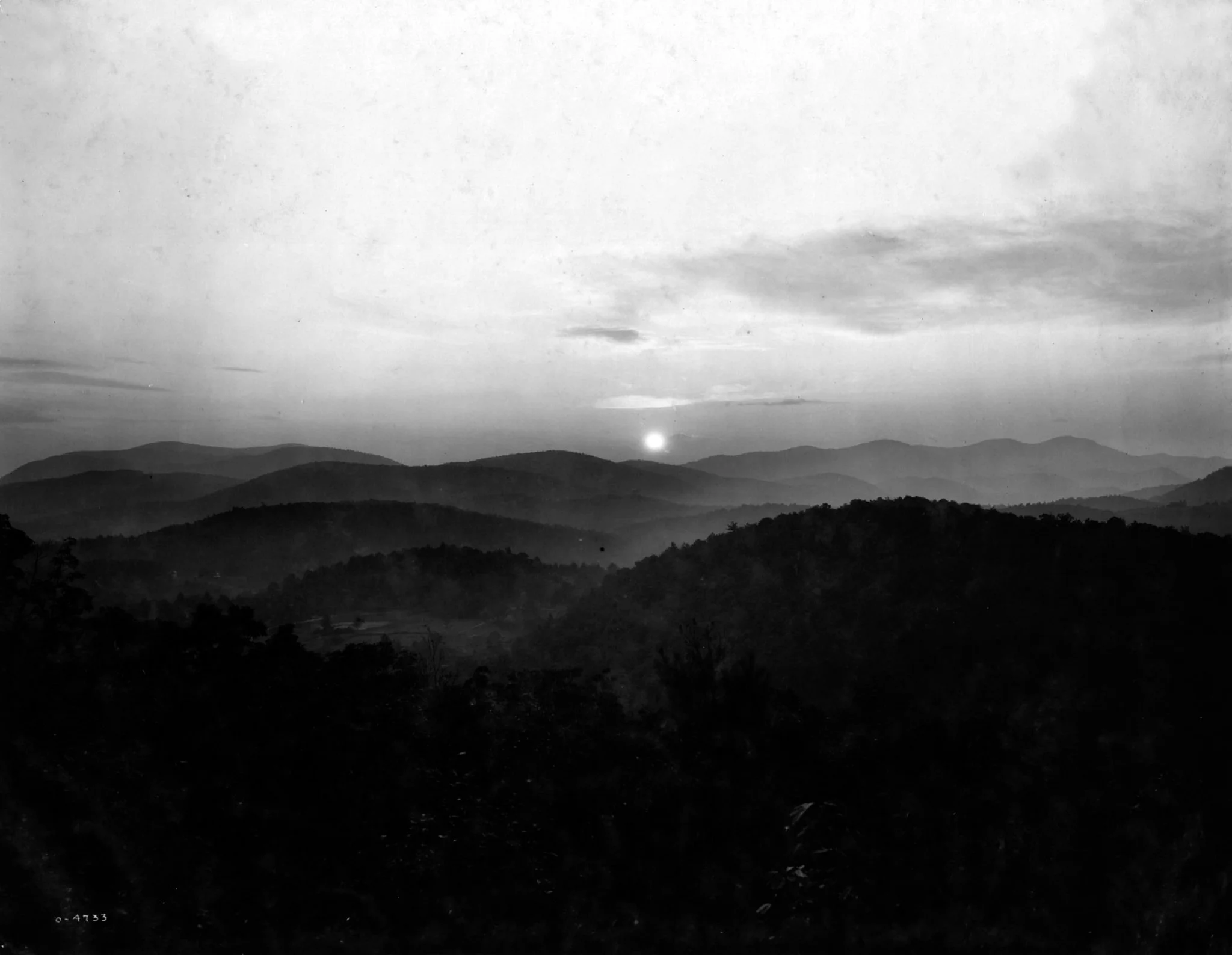  George Masa (1881-1933),  Sunset from Bearpen,  undated. Photo: Courtesy of the Highland Historical Society. 