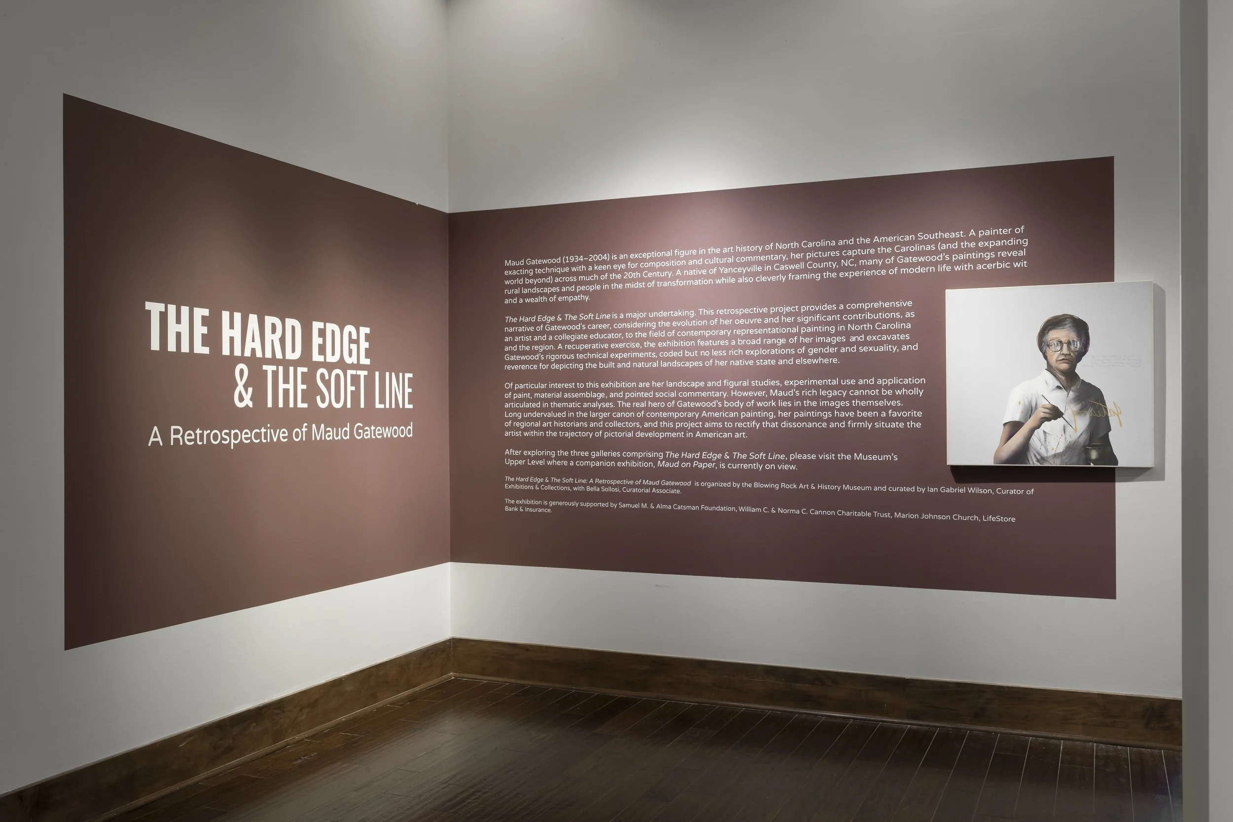  Installation View,  The Hard Edge &amp; The Soft Line: A Retrospective of Maud Gatewood  (June 28 - January 5, 2025), Blowing Rock Art &amp; History Museum. Photo: Josh White 