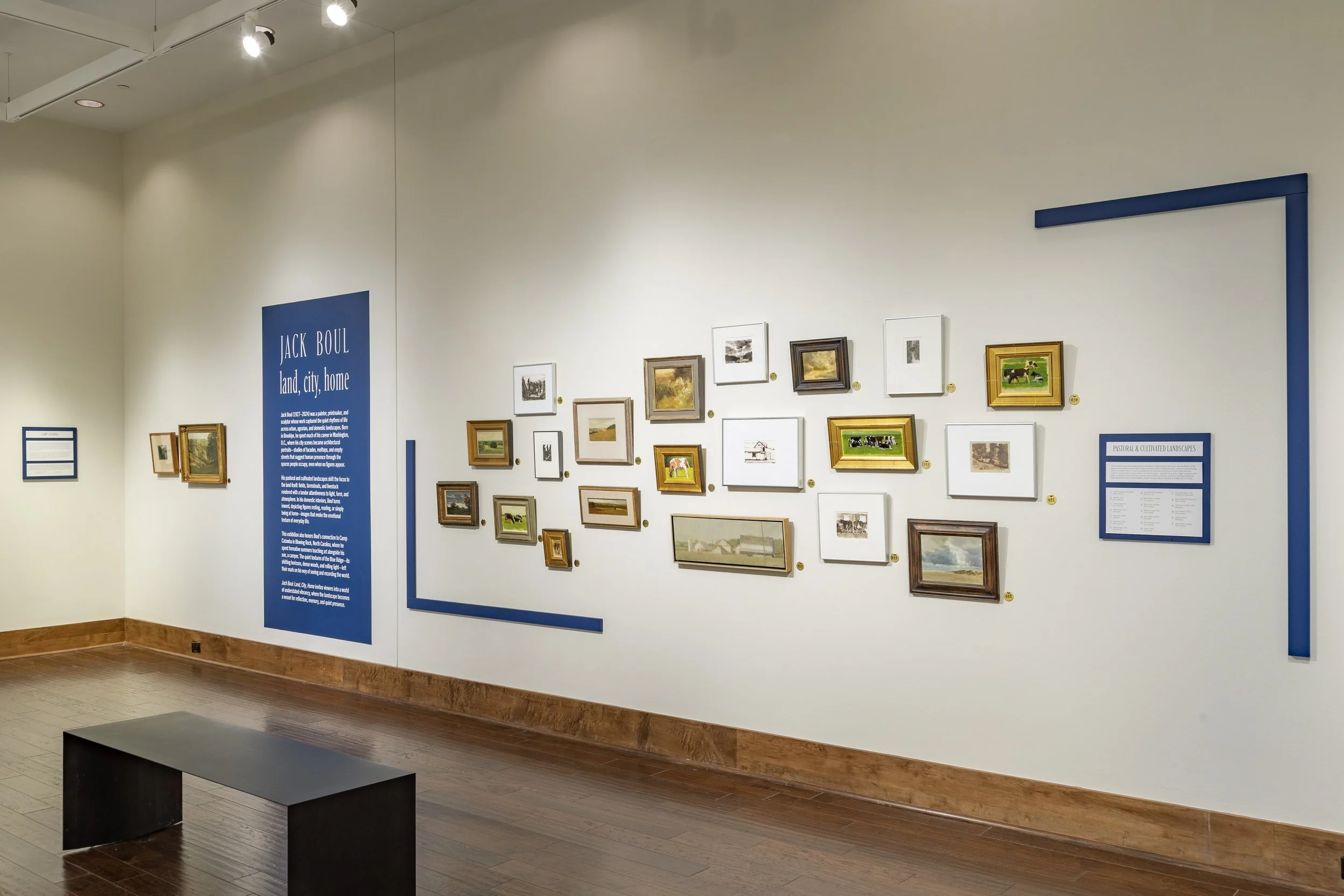  Installation View,  Jack Boul: Land, City, Home  (August 30 - March 7, 2026), Blowing Rock Art &amp; History Museum. Photo: Josh White 