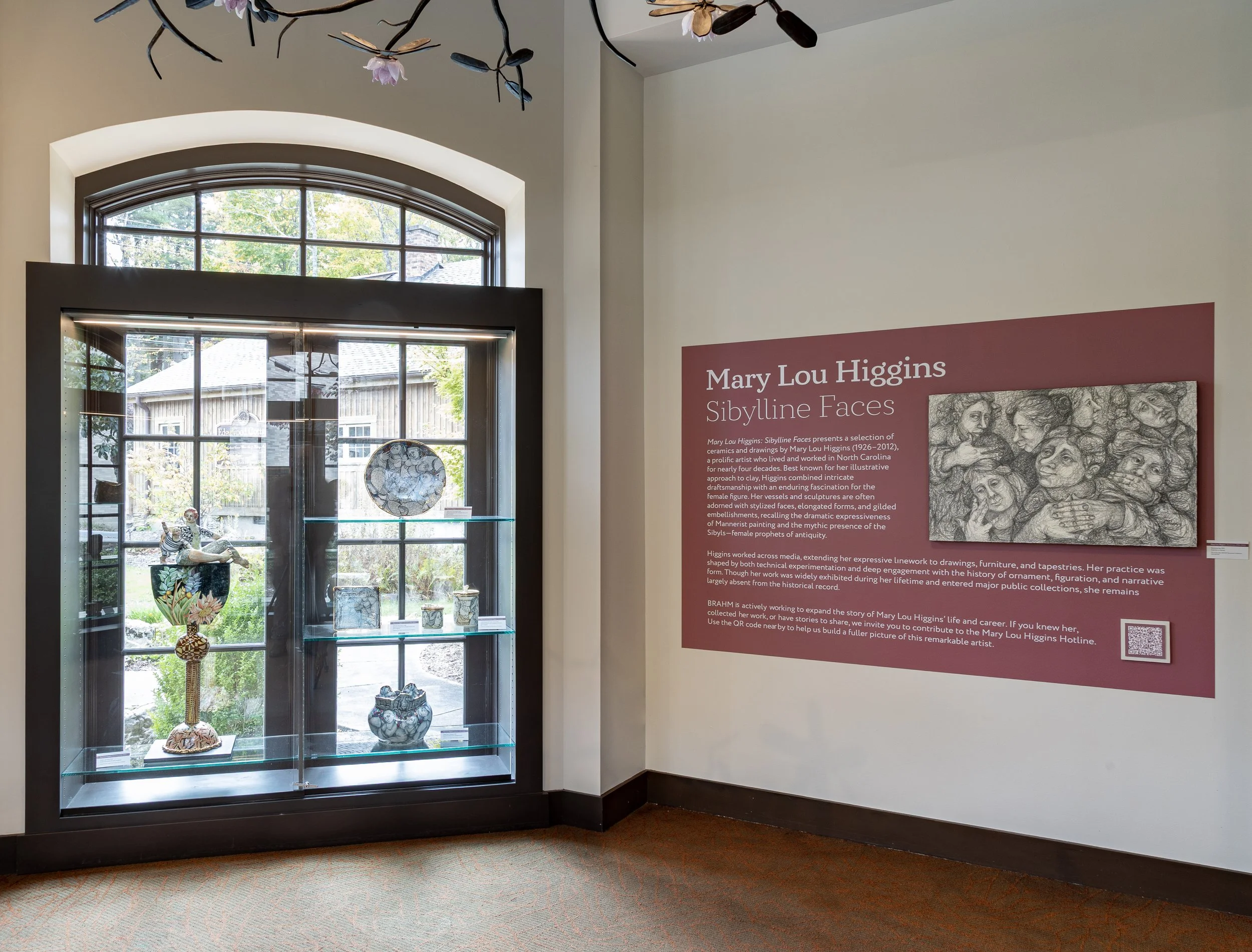  Installation View,  Mary Lou Higgins Sibylline Faces  (June 7 - November 15, 2025), Blowing Rock Art &amp; History Museum. Photo: Josh White 