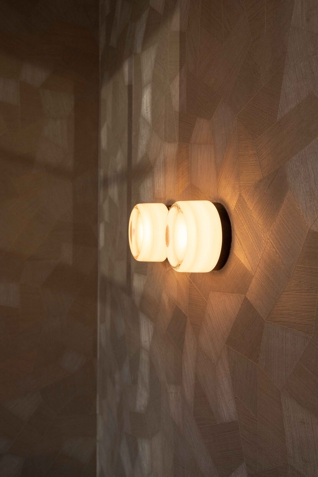 MV Interior Design // elevating each detail with a nice wallpaper and lighting combination.