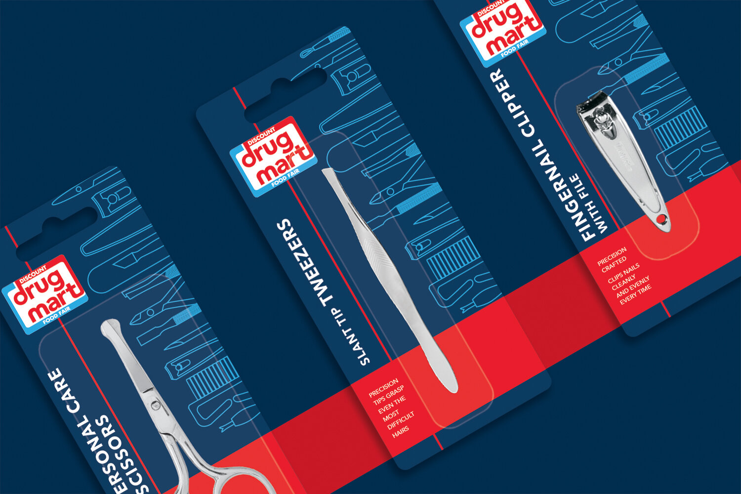 Packaging Design for Private Label Beauty Tools: Discount Drug Mart