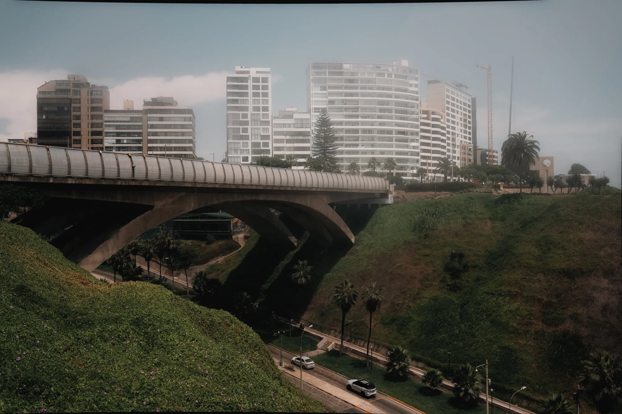 Lima, Peru. Surprisingly modern in the redeveloped areas. Both roads and buildings. 