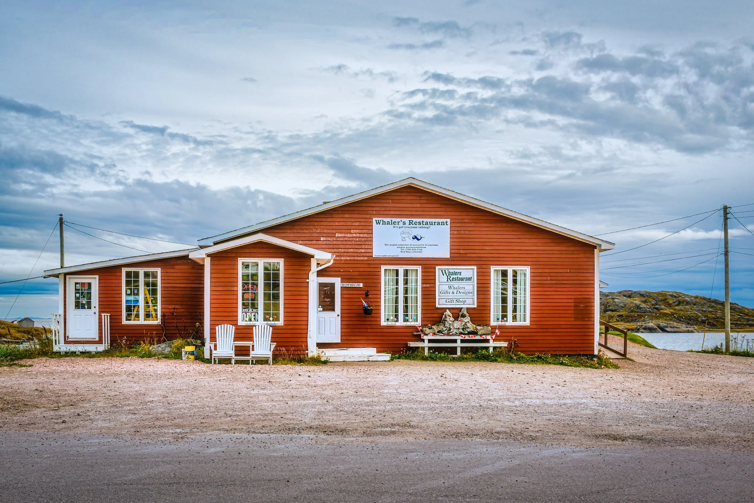 Red Bay Labrador. A wonderful little restaurant serving local treats. Approximately 150 people Iive in Red Bay.