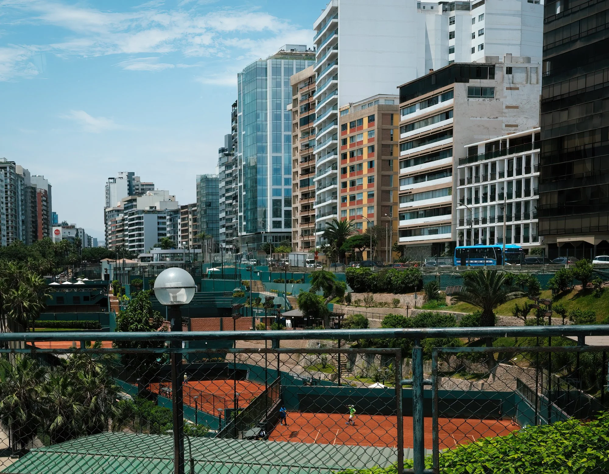 Lima, Peru. Pickleball or tennis in the middle of the city!