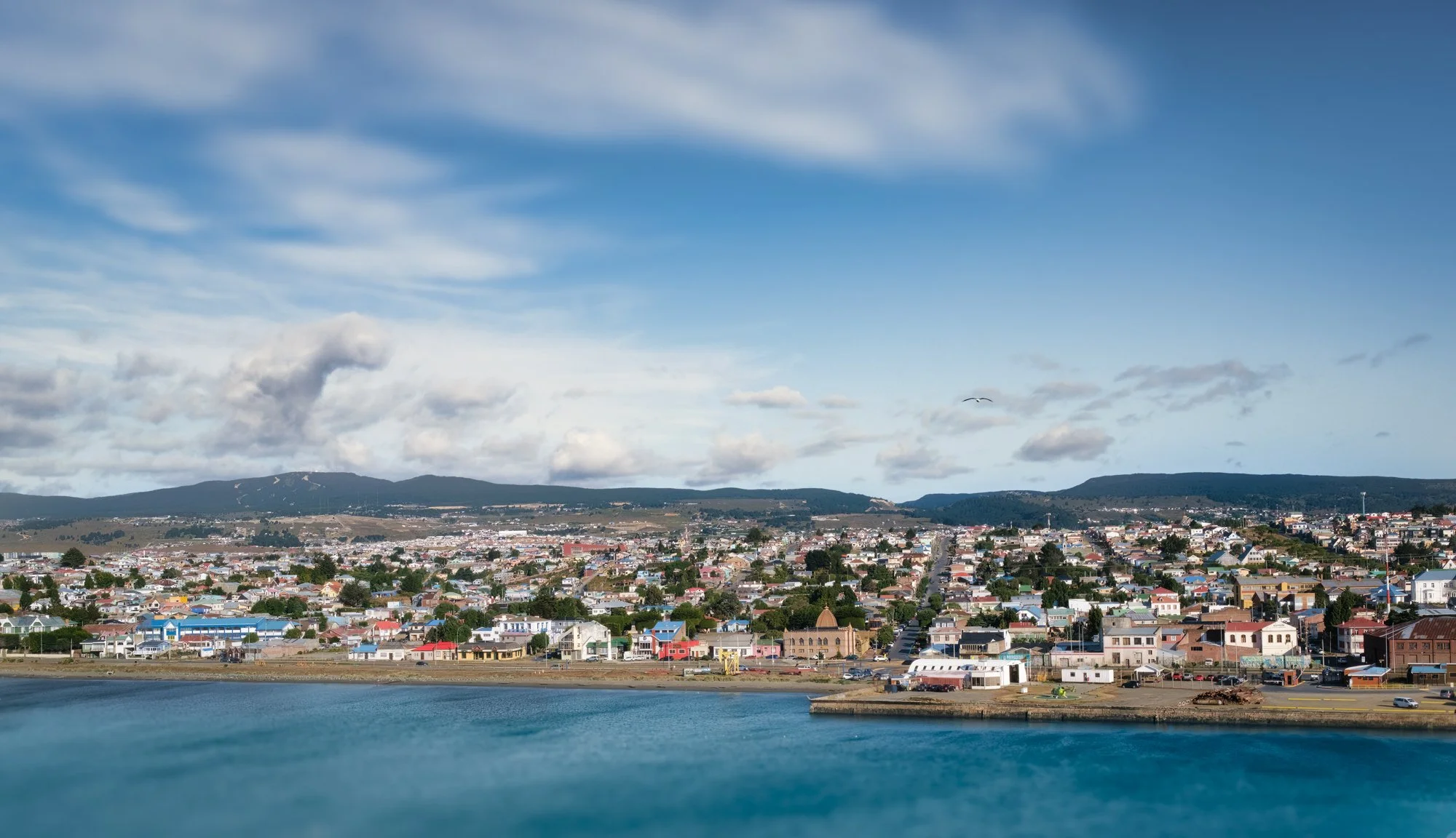 Punta Arenas, Chile.   Southern-most city in Chile. Growth in part due to Croatian and Russian immigrants attracted by a gold rush and sheep farming in the 1880's..