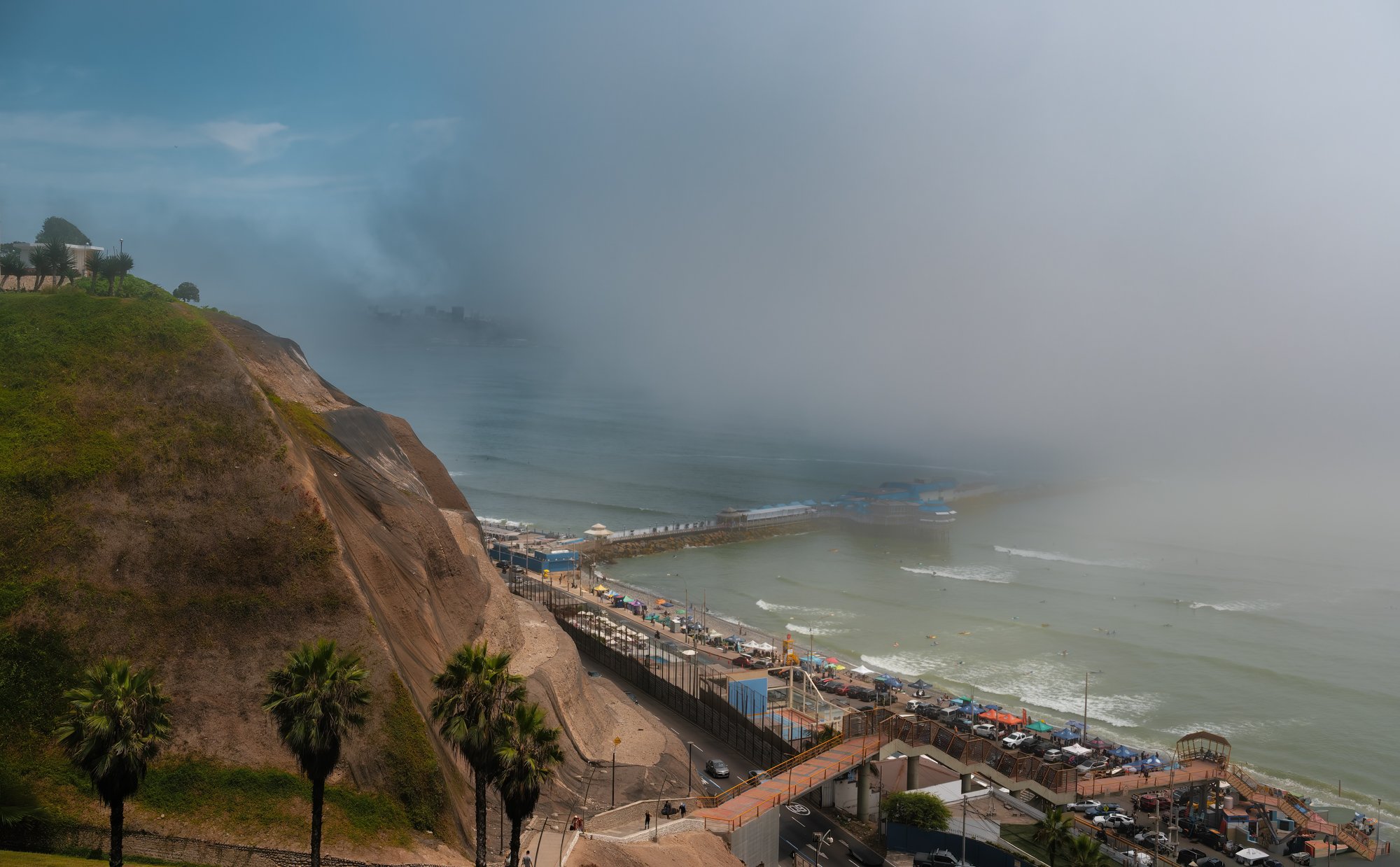 Lima, Peru. Still no good coastal views for us.  