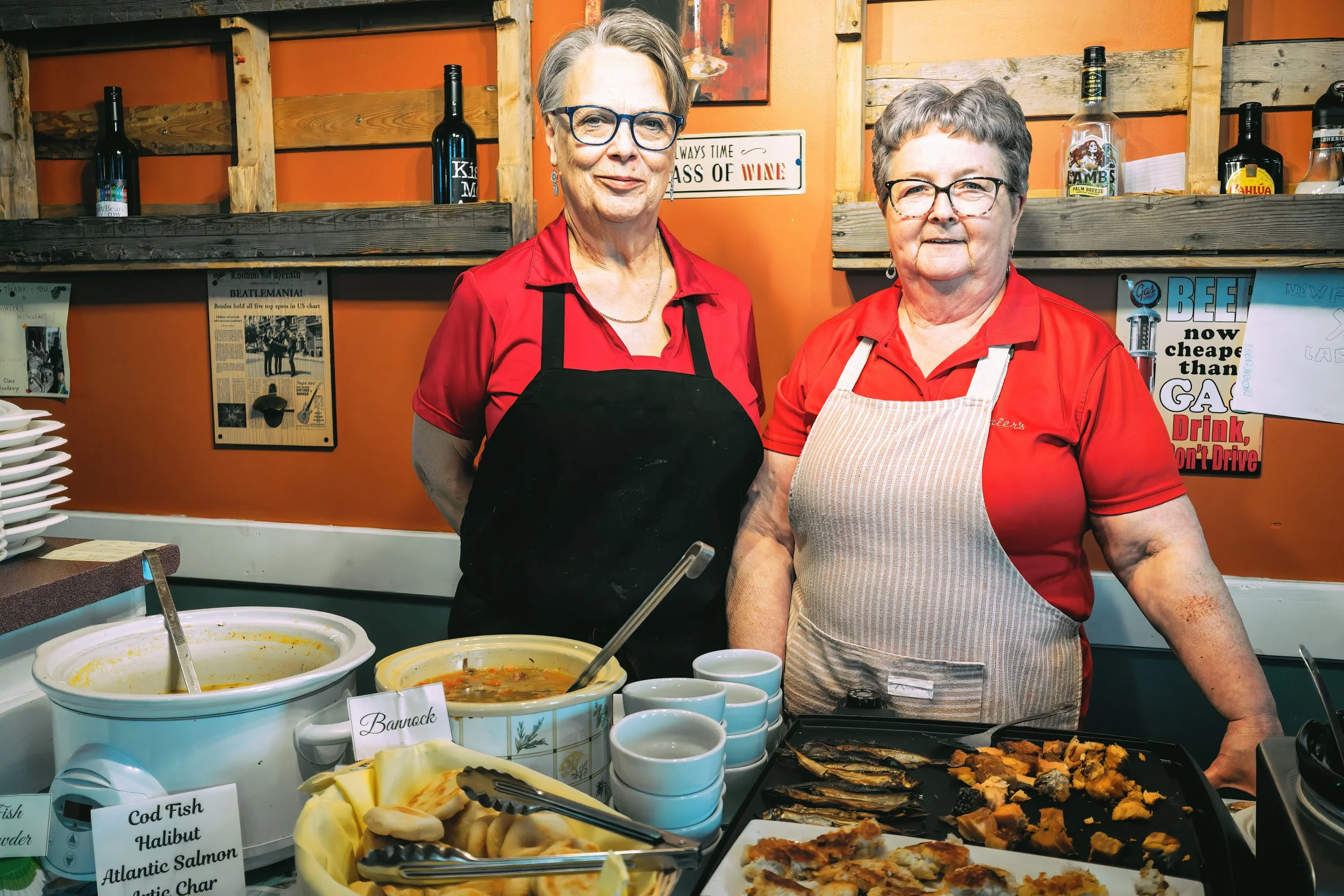 Two of the women we met working at the Whalers restaurant.
