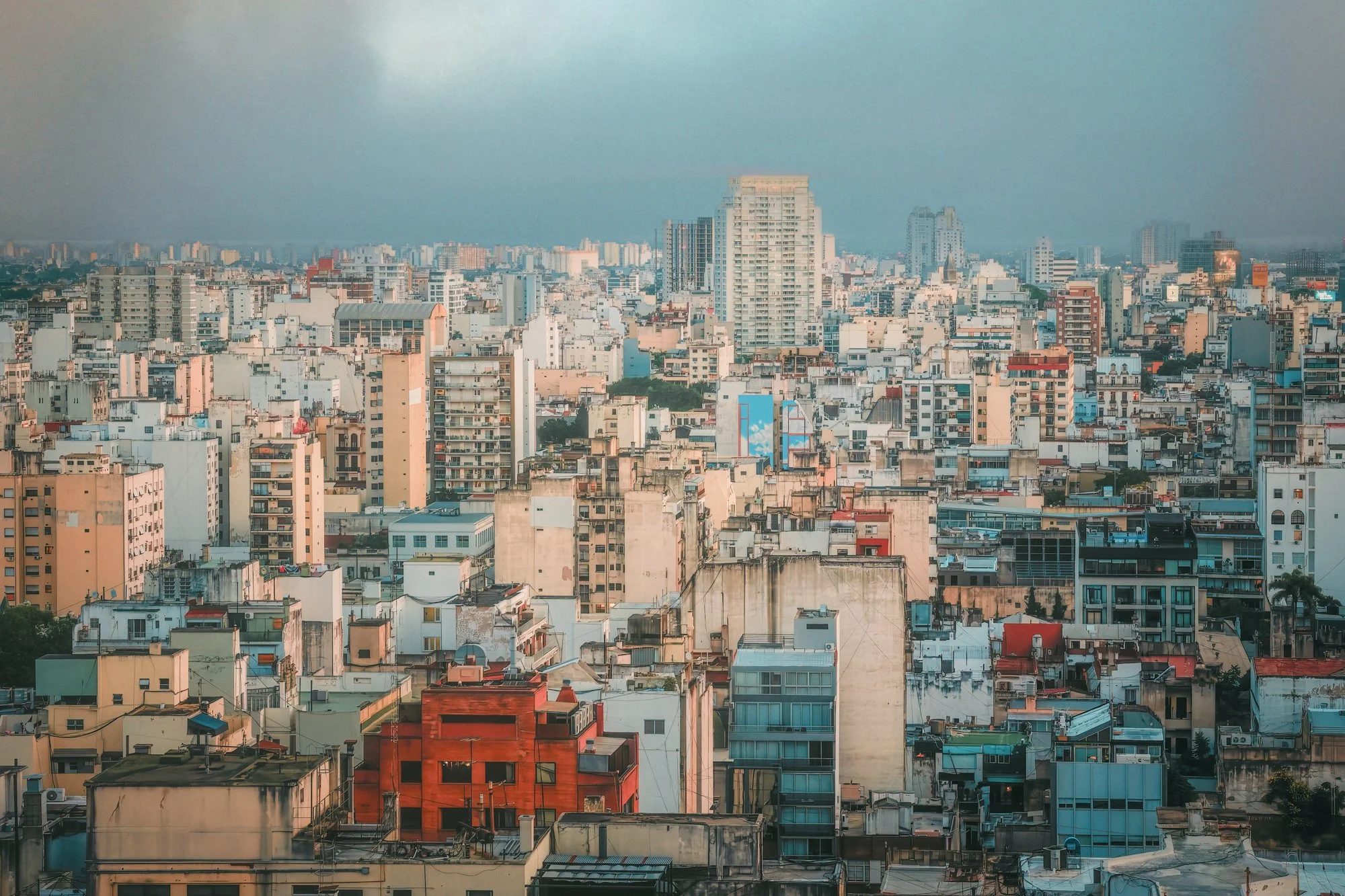 Buenos Aires, from an upper level of my hotel.  Not quite the look most travelers expect.  