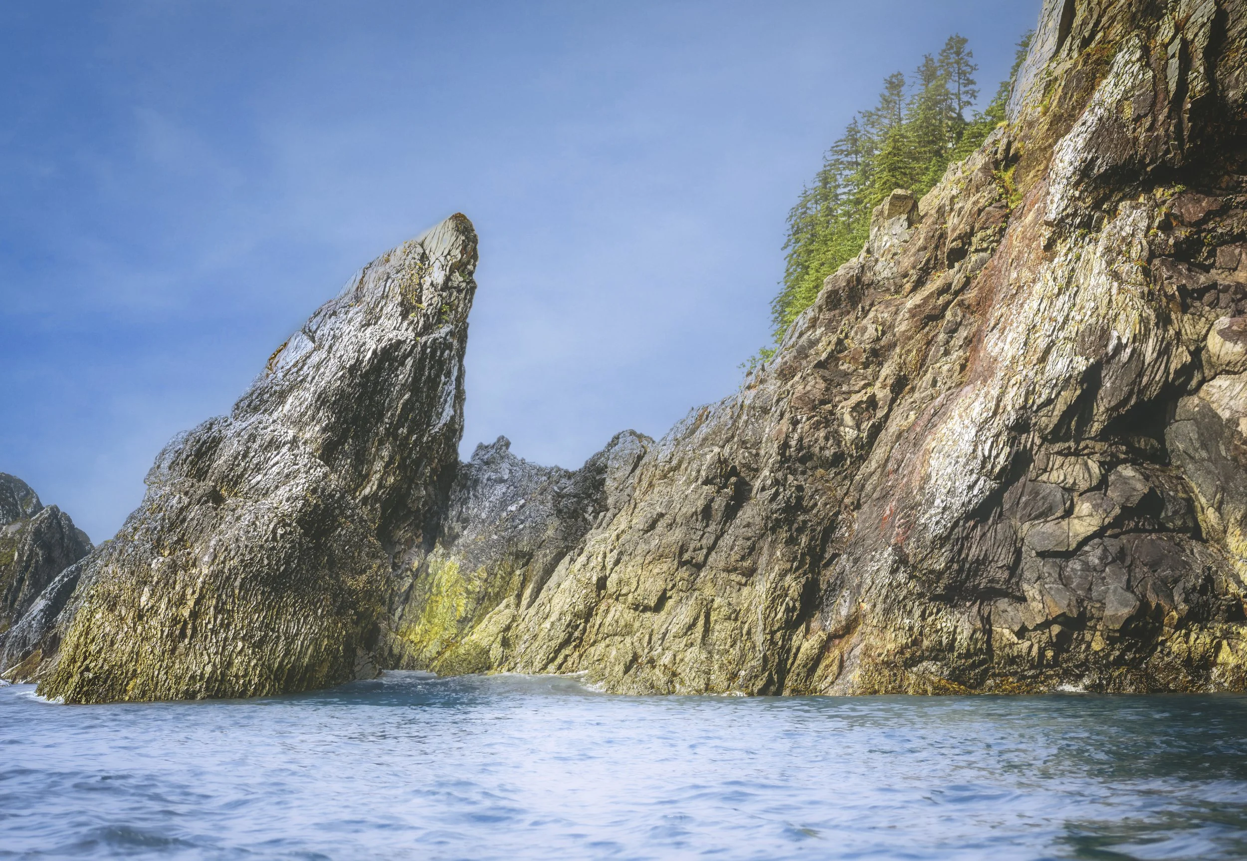 Zodiac views while cruising around Fern Harbor, Glacier Bay National Park.