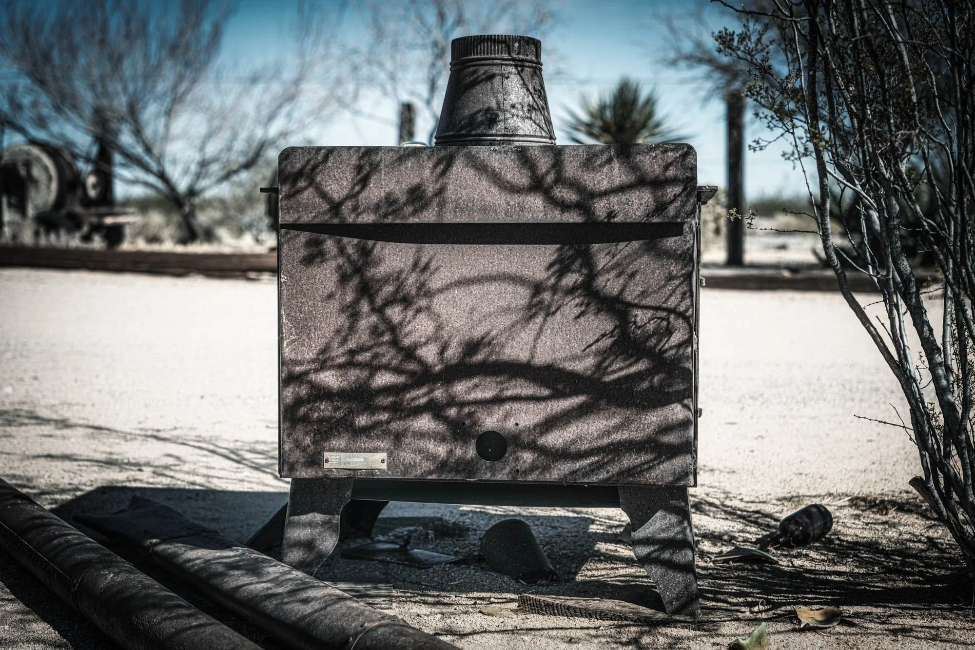 Goff's California, a virtual ghost town, has lots of rusted equipment and tools and other old "stuff" that makes meandering fun.