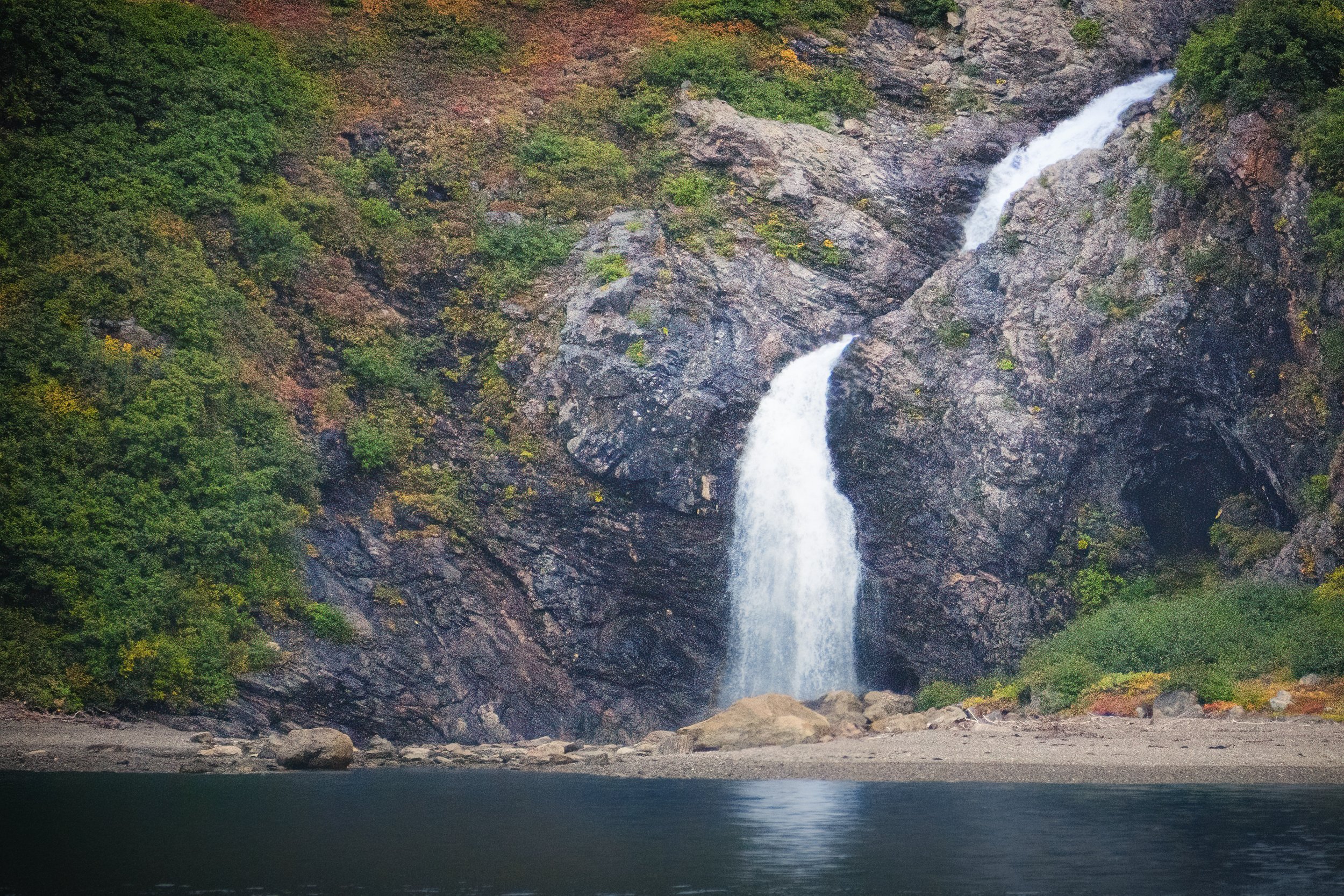 Silluak.  Waterfalls abound in the landscape.