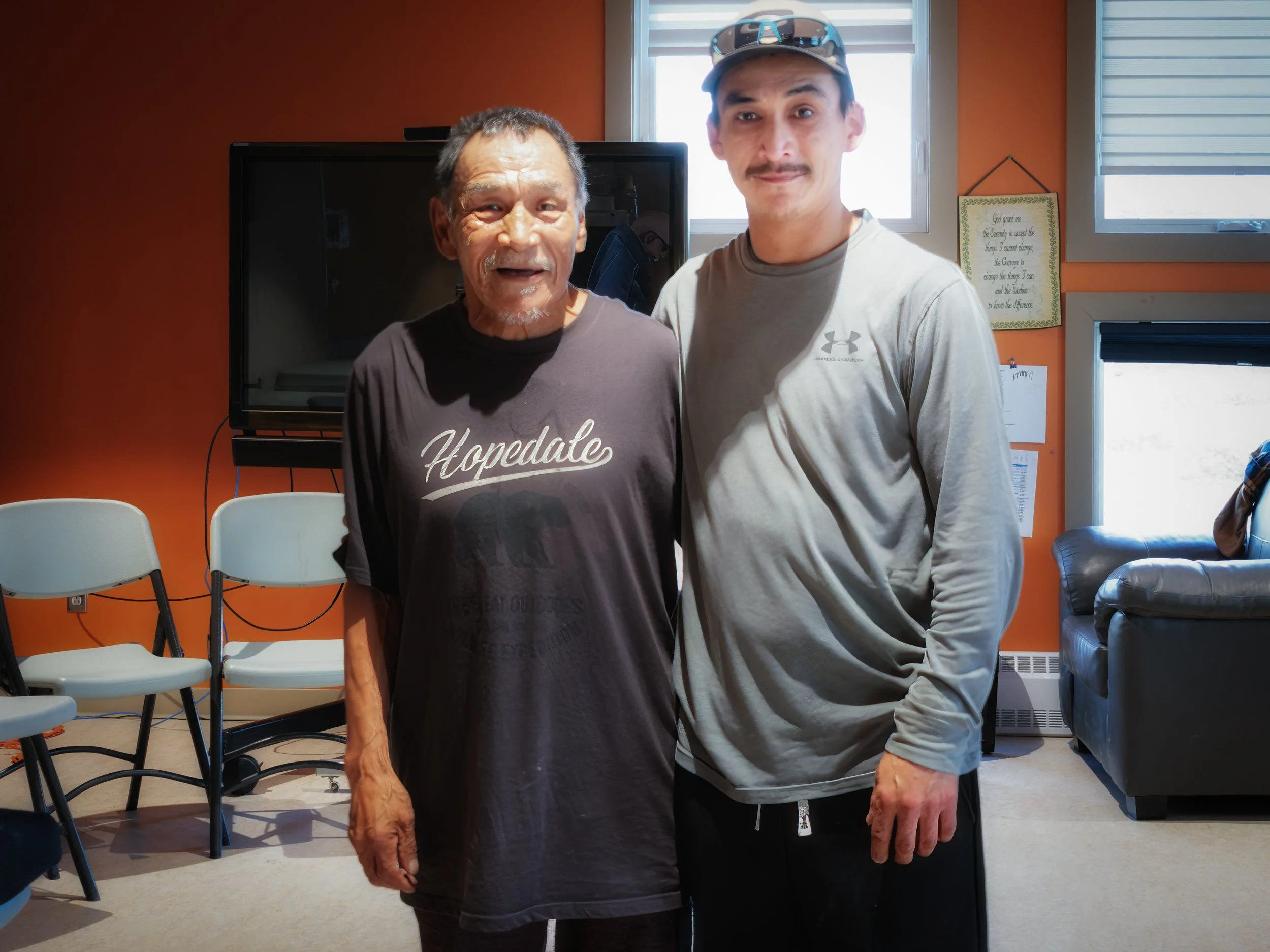 Two men who demonstrated Inuit games to us.