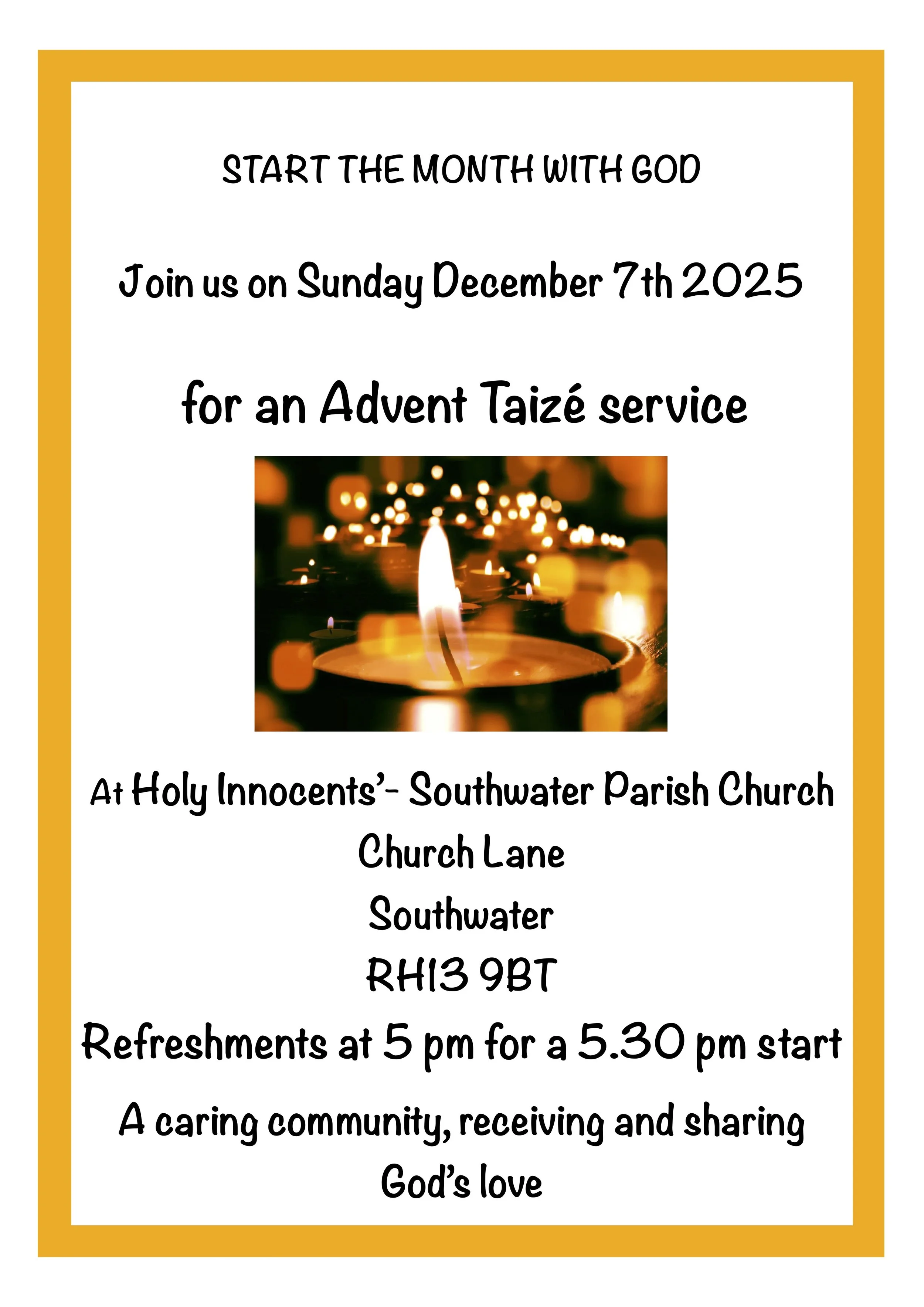 Start the Month Taize Service