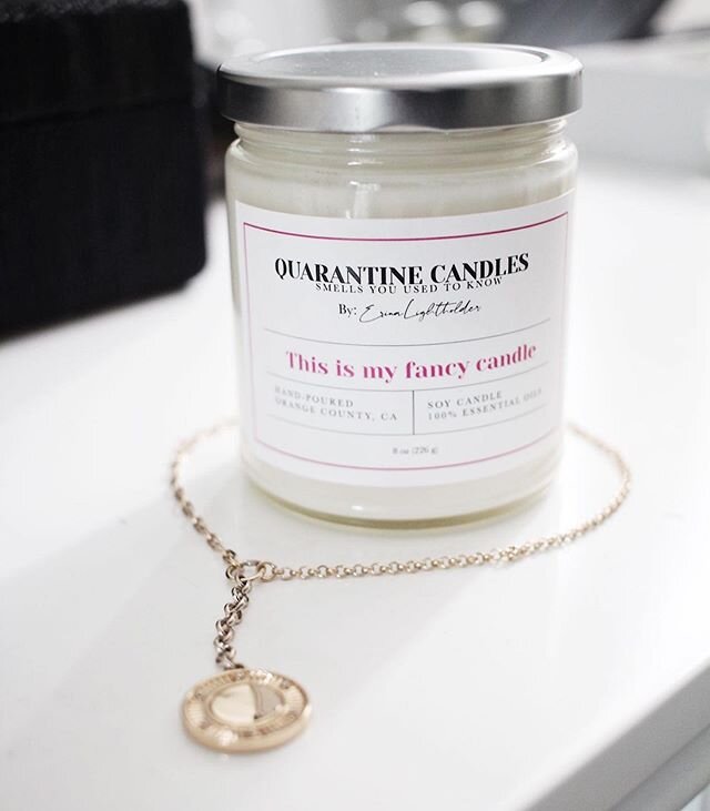 You deserve to get fancy! Now get out of those sweatpants and treat yourself. Whatever you have to do, to make you feel extra special, do it. .
.
.
.  #candles #oc #orangecounty #california #quarantine #quarantinecandles