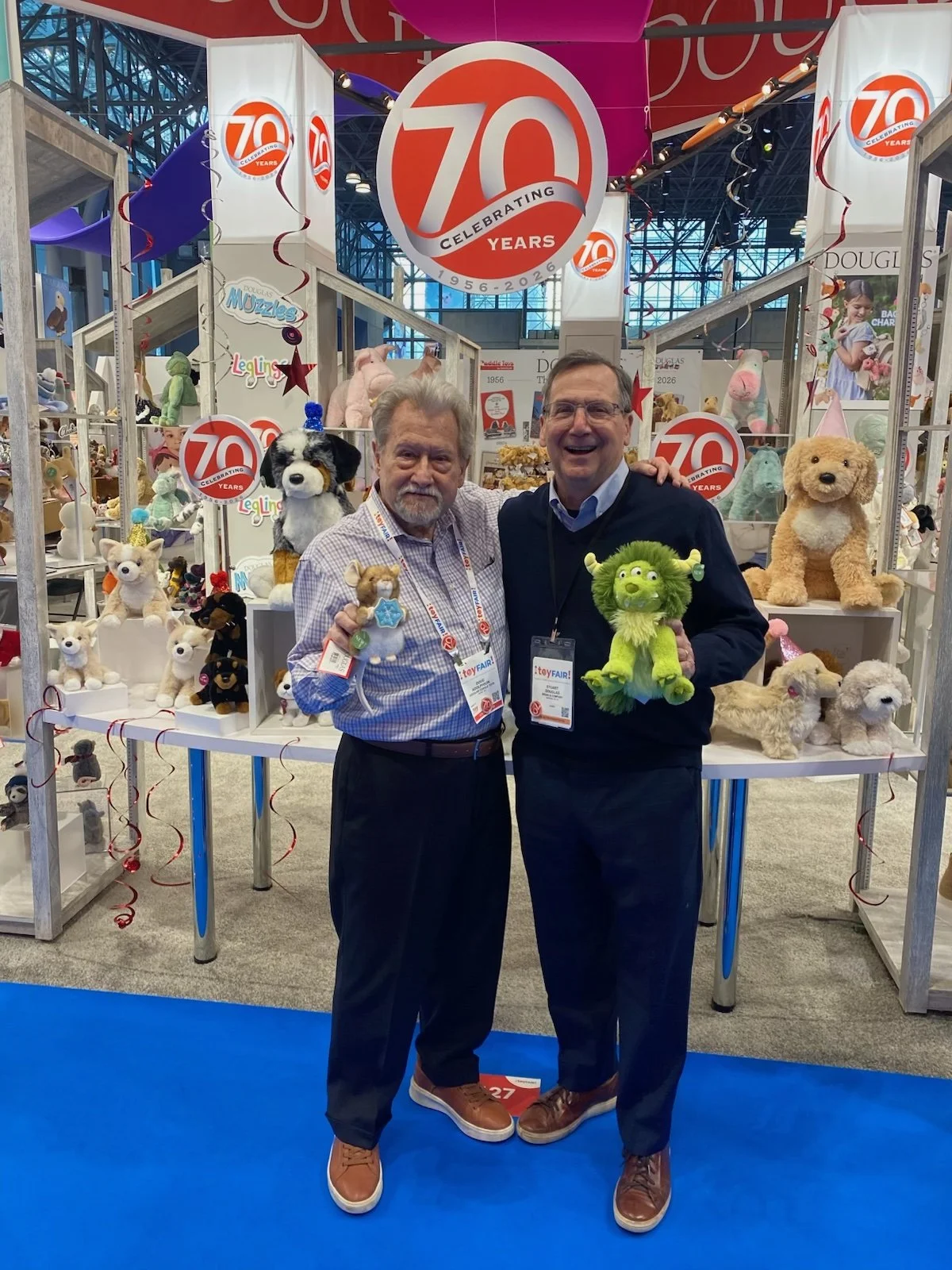 Stu and Doug with some new cuties from the new Fall Holiday collection!   Mazel the mouse holding a sugar cookie and Blinkie the monster