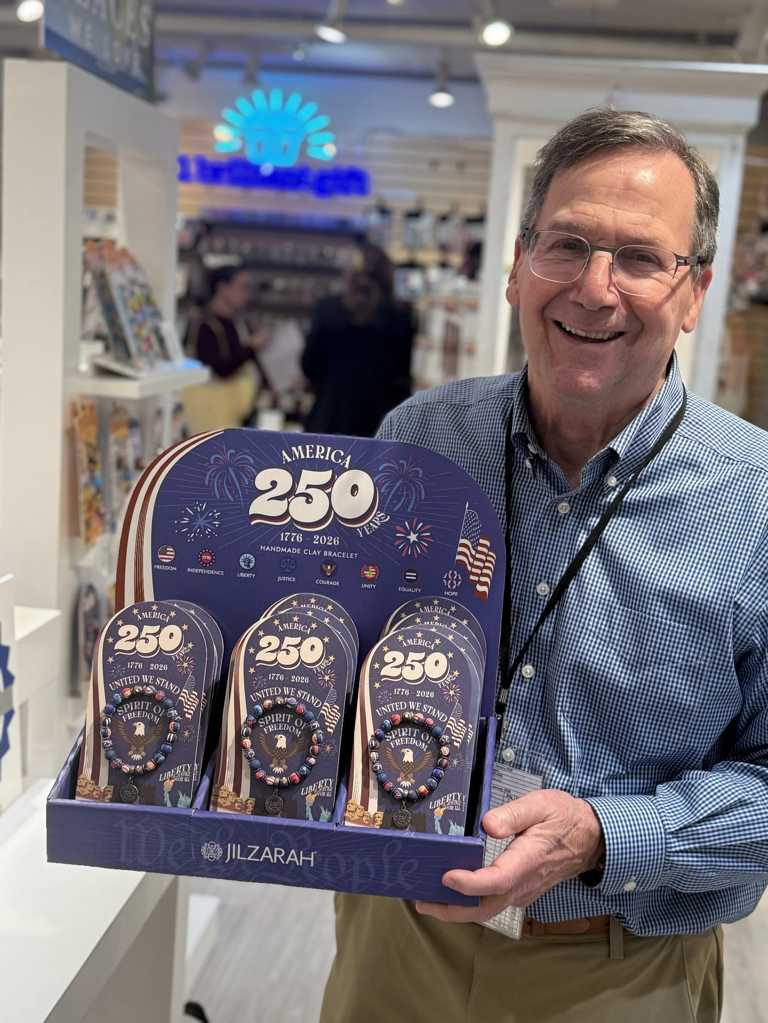 Stu with a limited edition Jilzarah bracelet