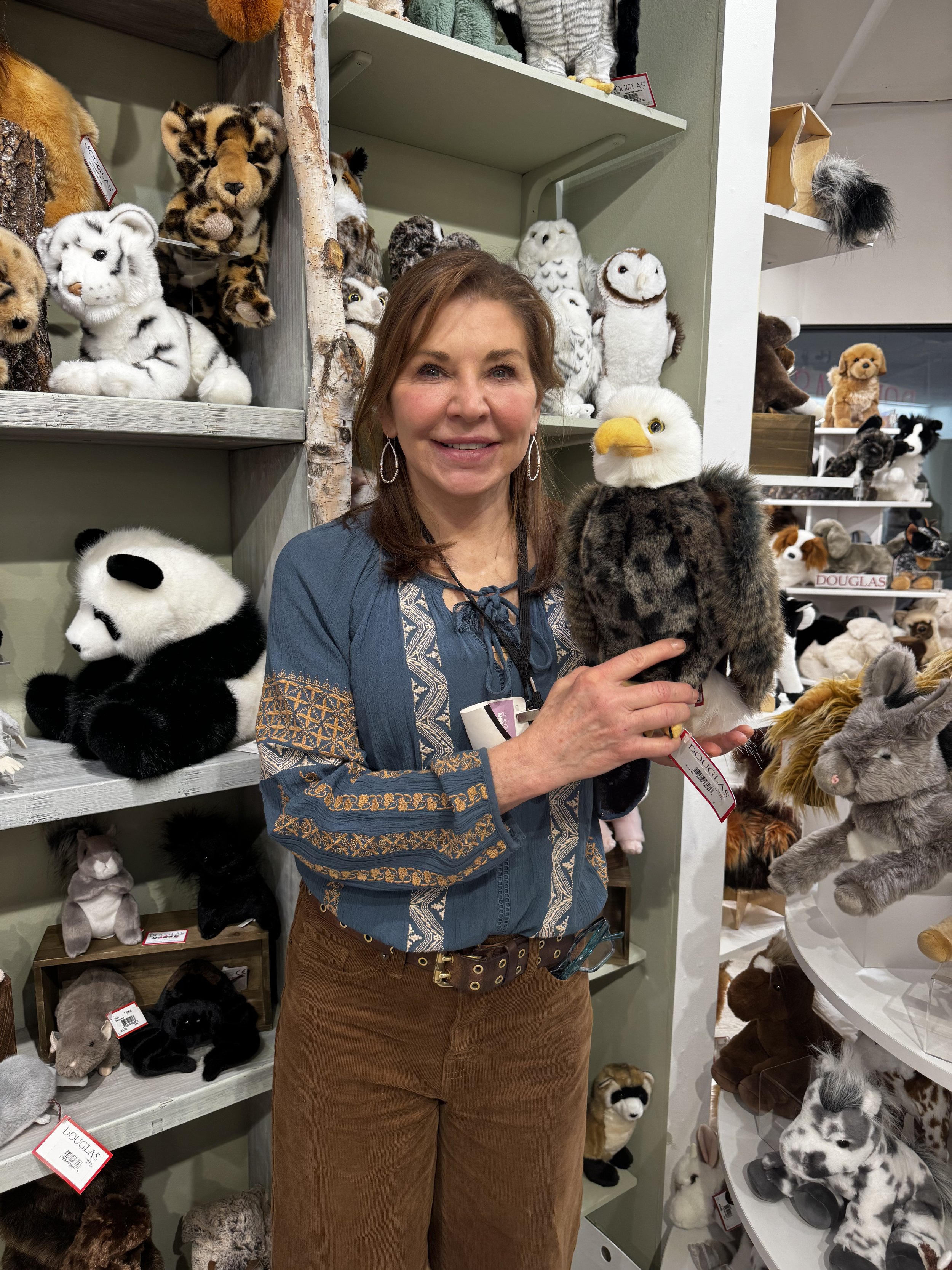 Here's Judy with a Bald Eagle from Douglas
