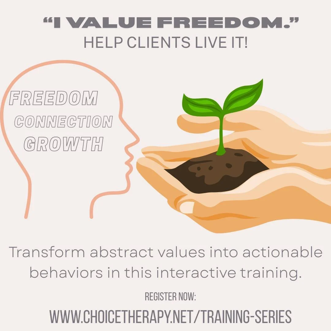 Dr. Mazza is excited to announce a LIVE 90-minute training! &quot;Getting Values with it! Values-Driven Exposure: Guiding Clients Toward Purposeful Action&quot;

Clients often say &ldquo;I value freedom&rdquo; or &ldquo;I value connection&rdquo;&hell