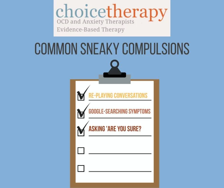 Identifying Sneaky Compulsions 🔍

Compulsions aren't always visible! Many happen entirely in your head. Are you doing these?

❌ Mental Reviewing: Replaying events to "ensure" you did nothing wrong.
❌ Reassurance Seeking: Constantly asking 