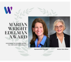 Senn Receives Inaugural Marian Wright Edelman Award from Women’s Commission