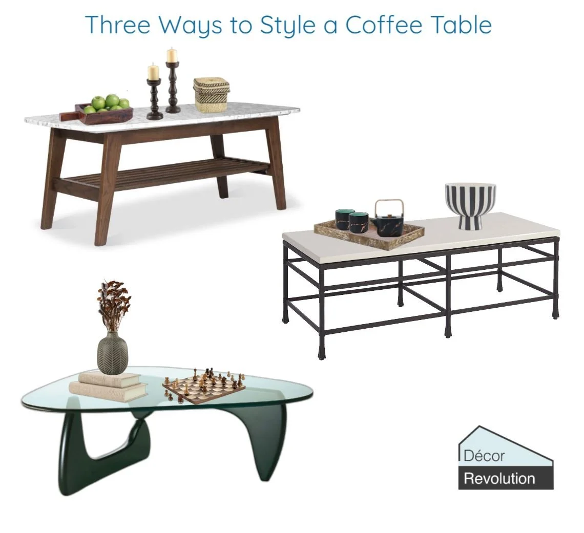 Three Ways to Style a Coffee Table