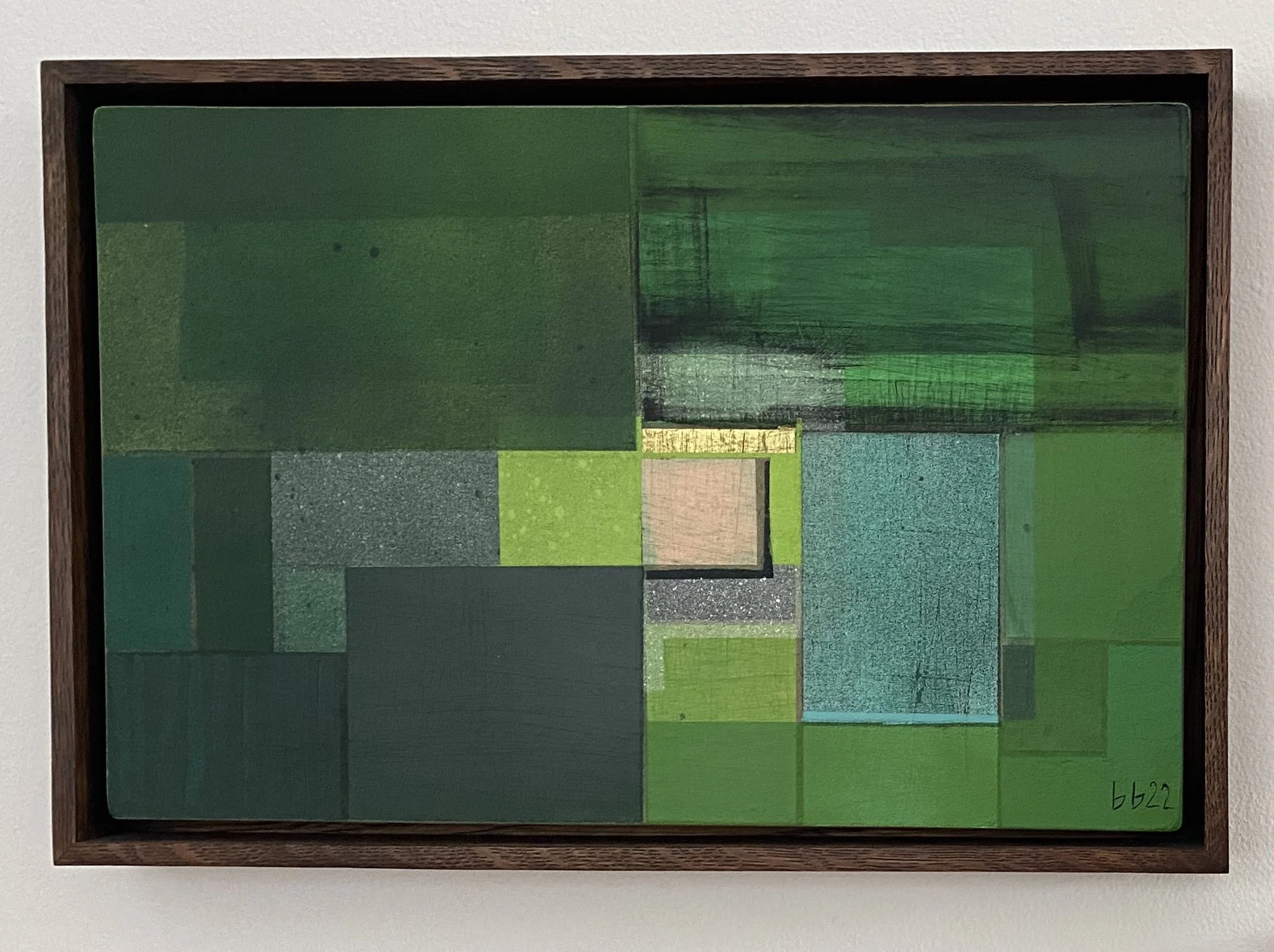 feels (framed in dark stain 0.5 tray frame) sold