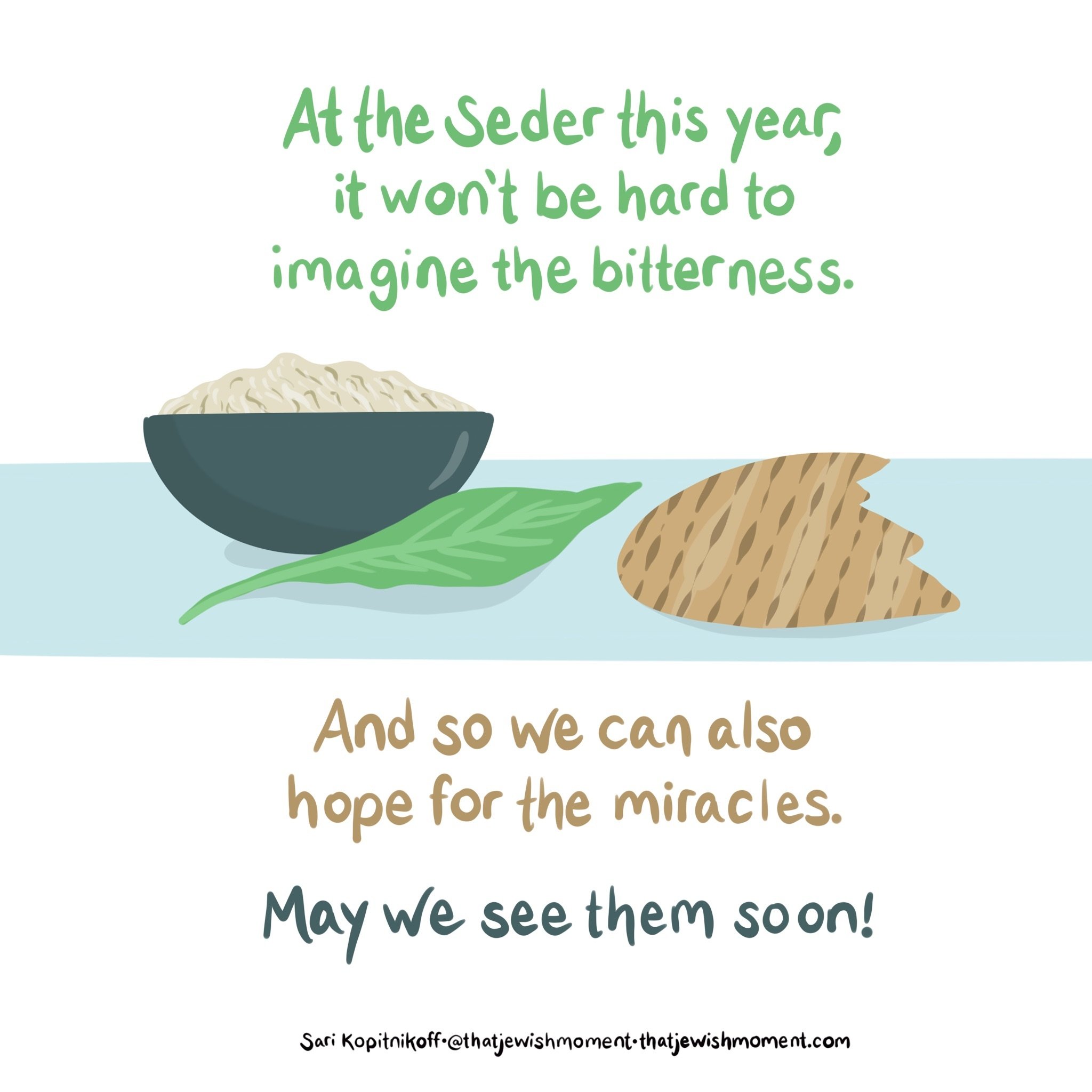 Hoping for the kind of miracle where it all happens so fast, there&rsquo;s not enough time for the dough to rise. ❤️ #chagsameach #happypassover #bringthemhomenow
