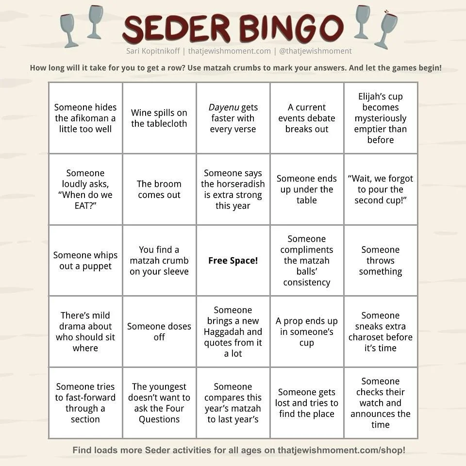 At many Seders, I imagine it probably won&rsquo;t take too long to get a row&hellip; ✅✅✅✅✅

#passover #pesach #seder #jewish #hagaddah #seder