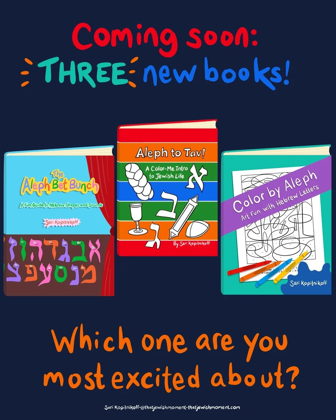 Aleph Bet learning is about to get a major upgrade! 🤩 Swipe to see sample pages! 👉

Coming soon, G&rdquo;w. Stay tuned&hellip; 

#hebrew #alephbet #alefbet #learninghebrew #learnhebrew #jewishbooks #jewishbooksforkids #jewisheducation