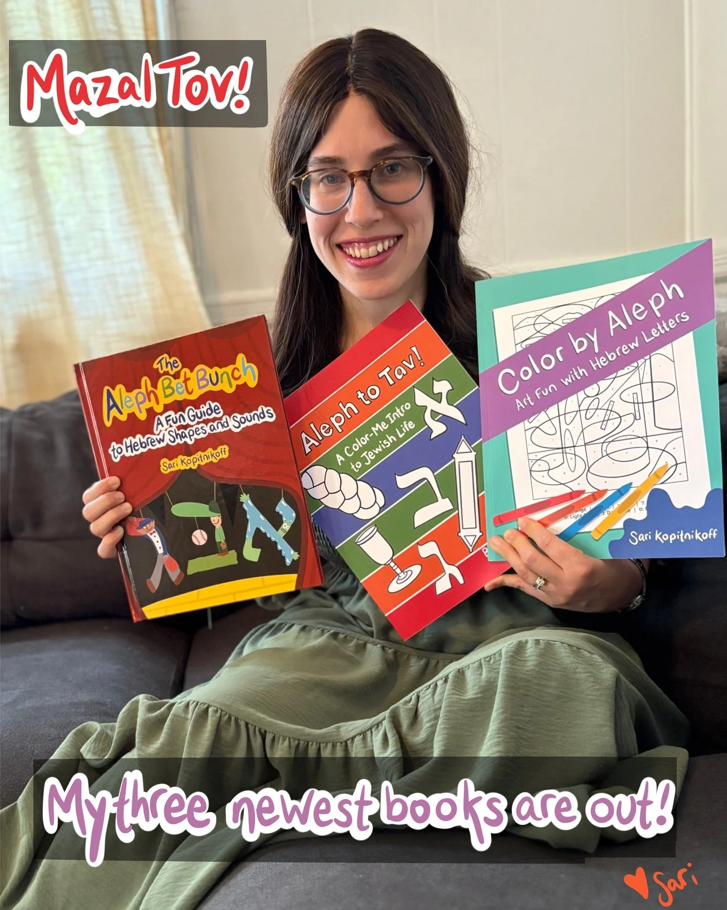 Is this how it feels to give birth to fraternal triplets??

I&rsquo;m so excited to share that I have three new Aleph Bet books out, all at once! 

It was a labor of love. (Pun&hellip; intended?) 

Take a look at the previews of each book, and let me