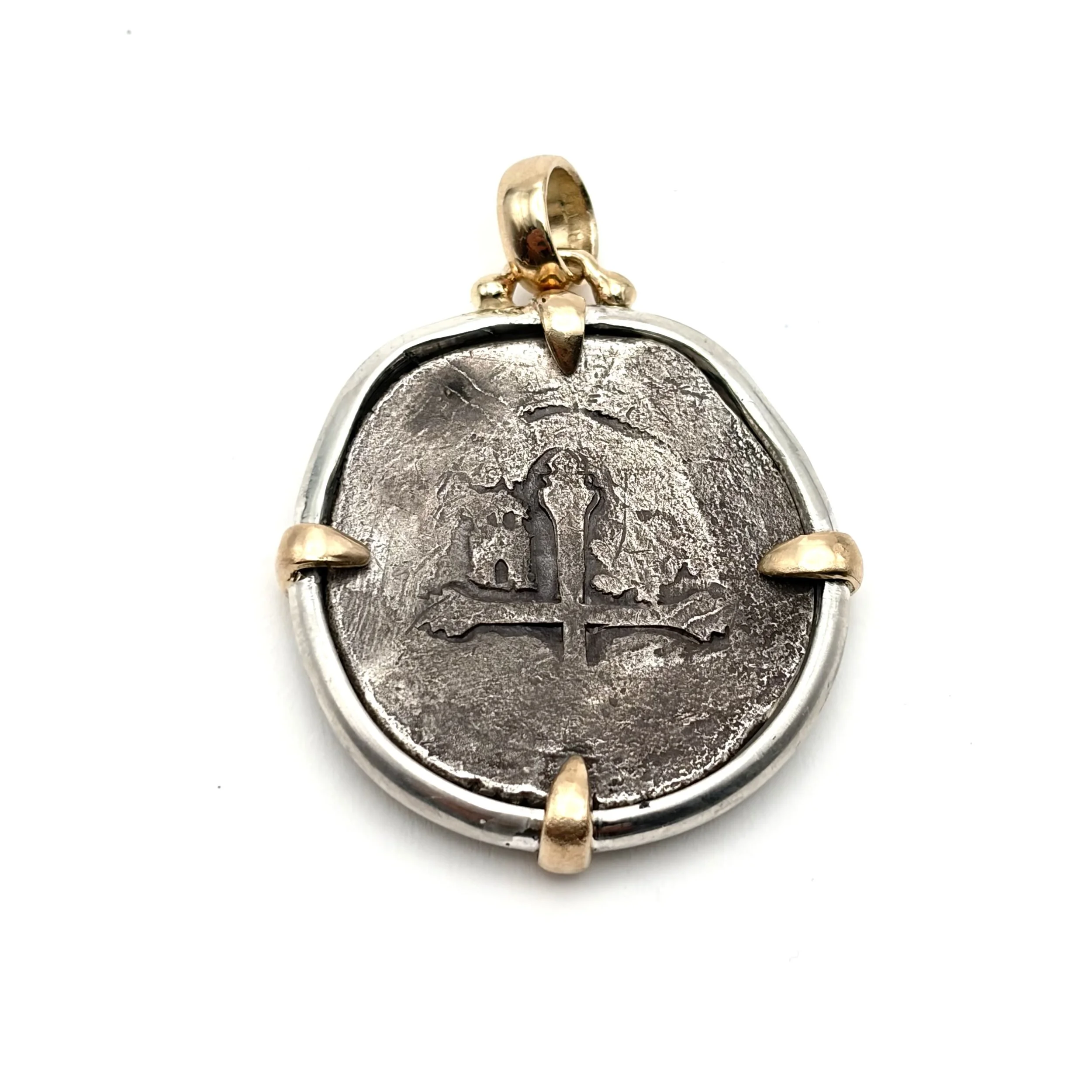 Pendant Four Reales Coin  "Concepcion " Philip IV  Mexico #82366