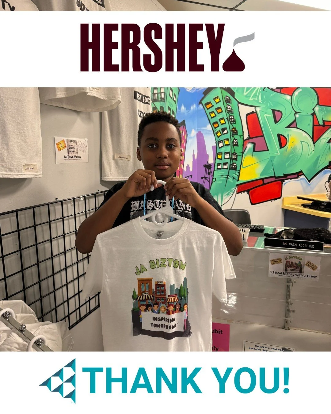 Thank you to @hersheycompany for generously funding programs for the 2025–26 school year! Your support helps empower students with the skills and inspiration they need to succeed. 
#ThankYou #Hershey #JASCPA #JuniorAchievement