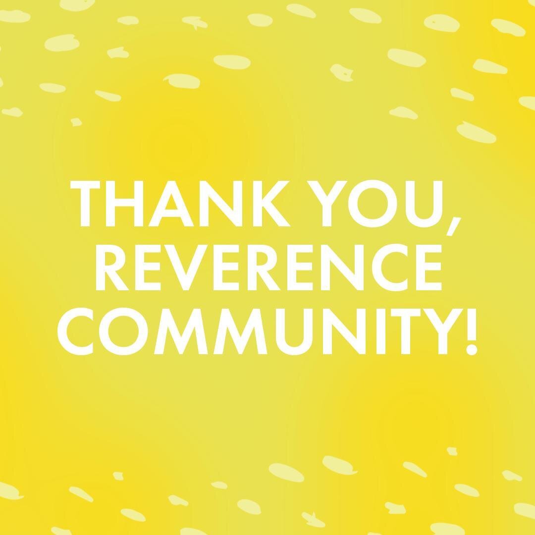 Thank you, Reverence community! It's been such an honor to serve you for these years. While this is the end (for now) of our La Jolla space, we have some exciting new things happening that we'll be announcing soon. We hope you'll join us this evening